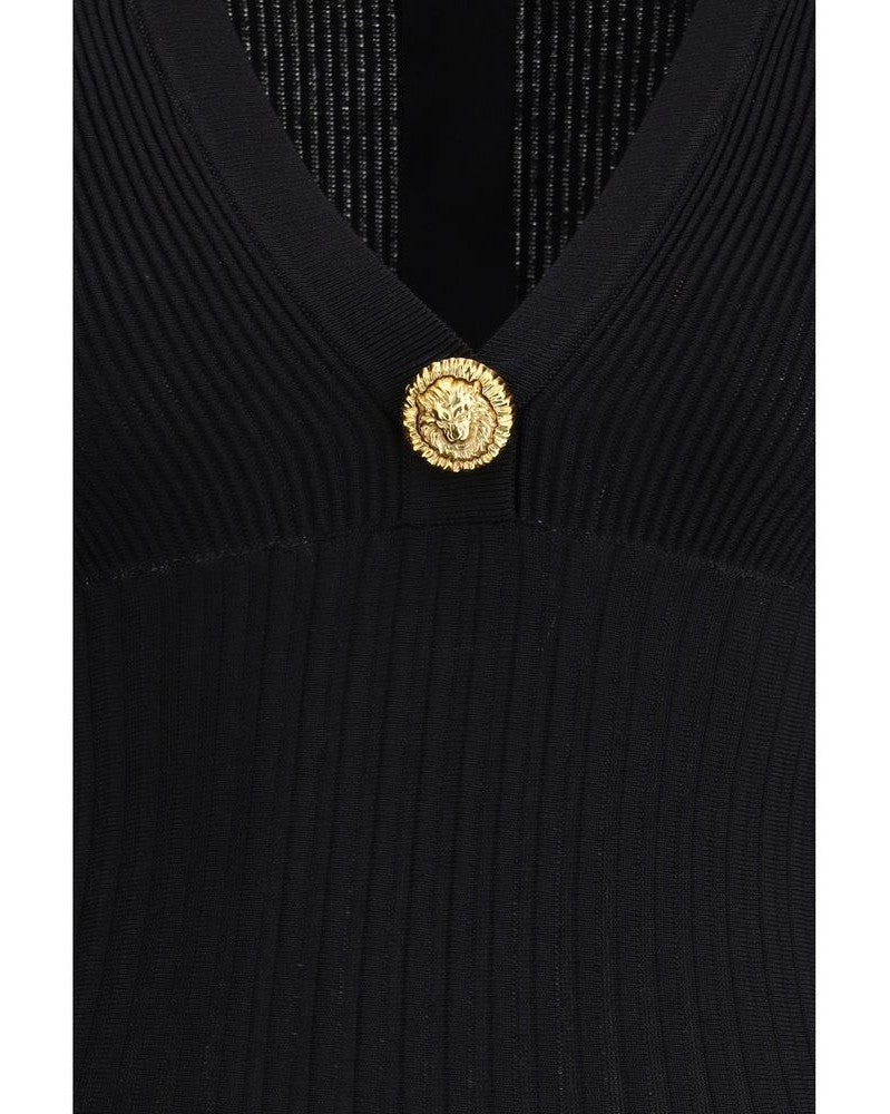 Balmain Black Viscose Casual Dress Dresses