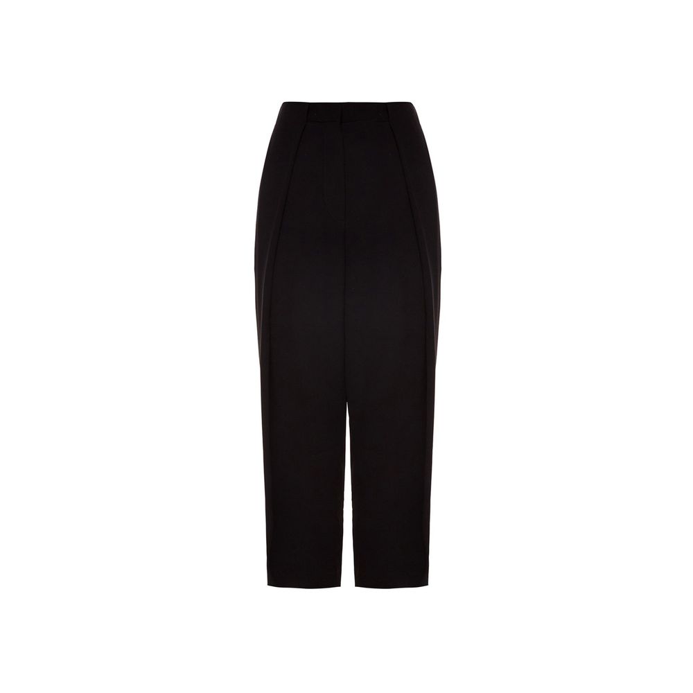 Balmain Black Viscose Casual Pant Glam Steals