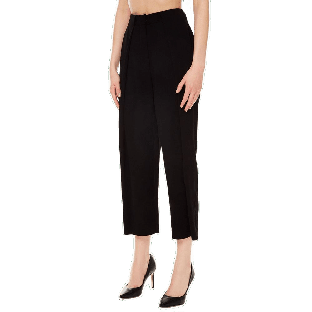 Balmain Black Viscose Casual Pant Glam Steals