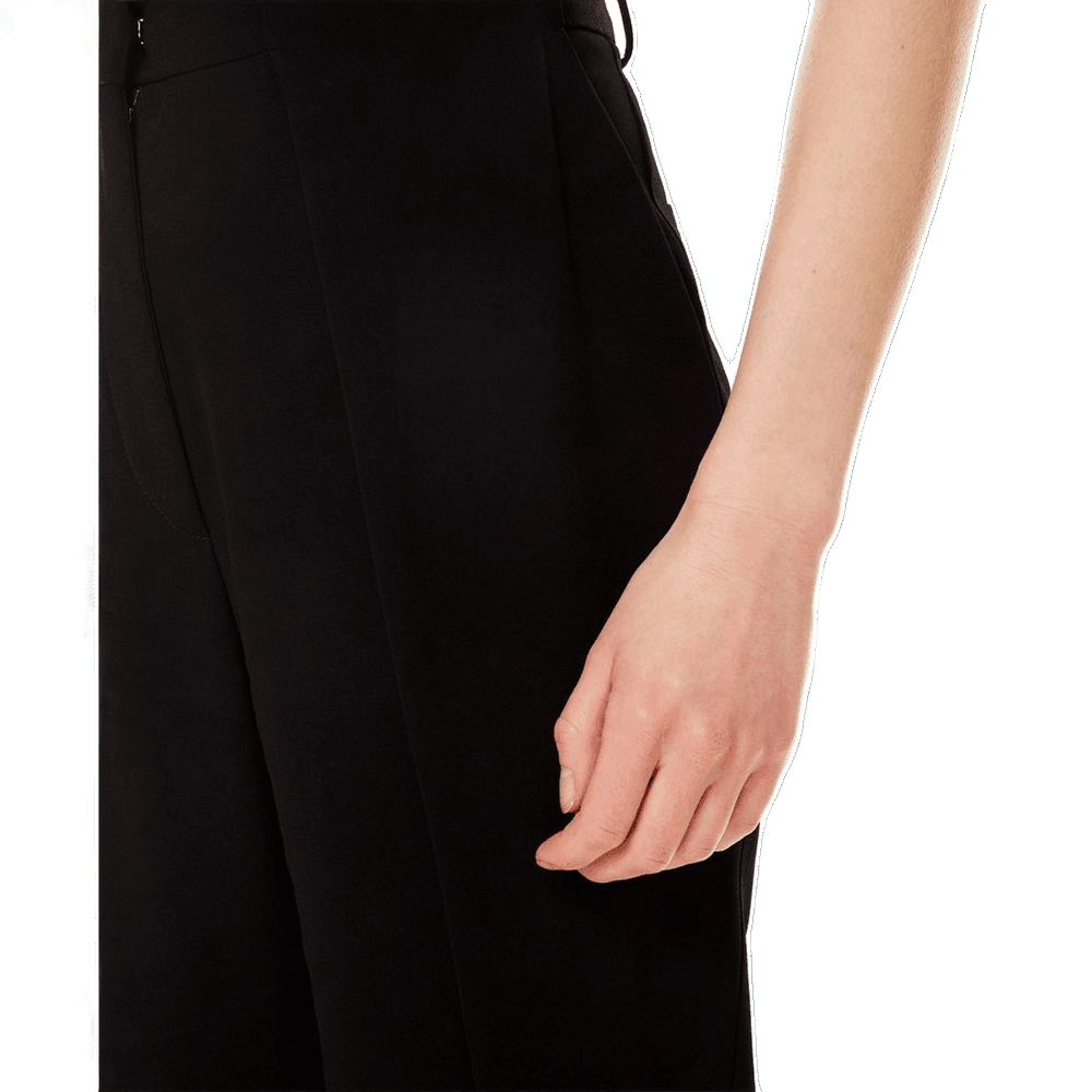 Balmain Black Viscose Casual Pant Glam Steals
