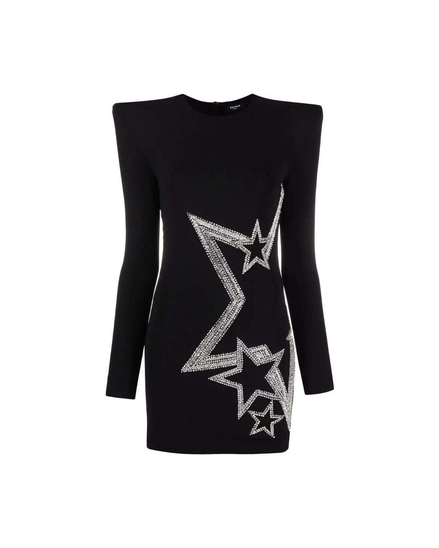 Balmain Black Viscose Dress Glam Steals