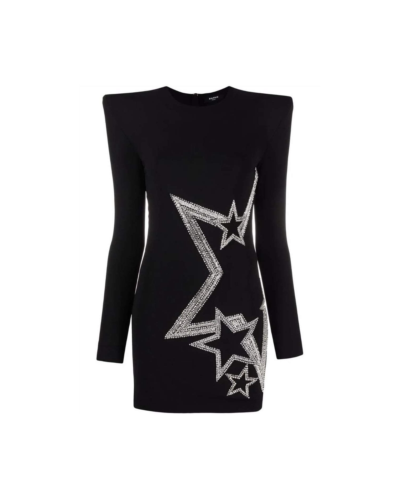 Balmain Black Viscose Dress Glam Steals