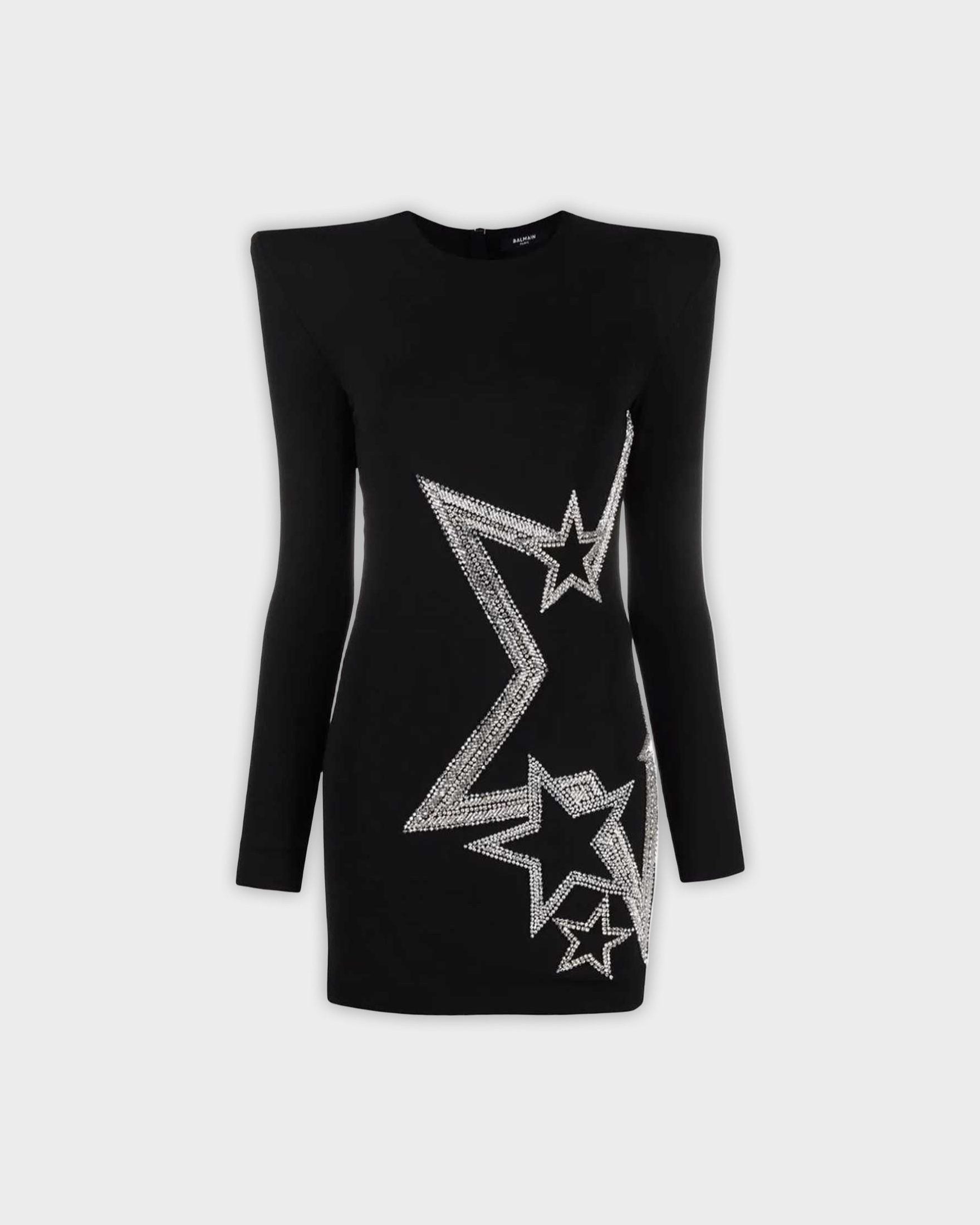 Balmain Black Viscose Dress Glam Steals