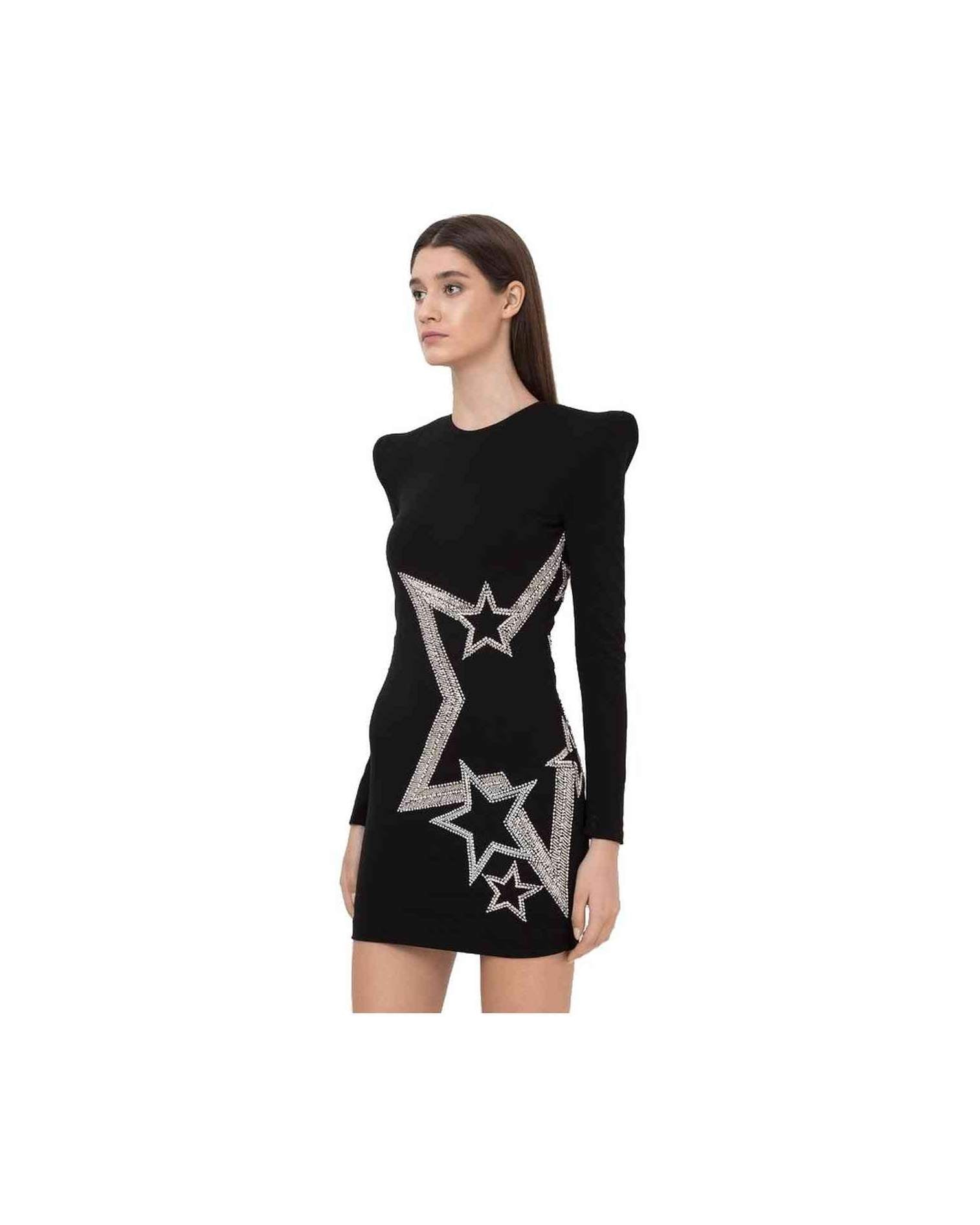 Balmain Black Viscose Dress Glam Steals