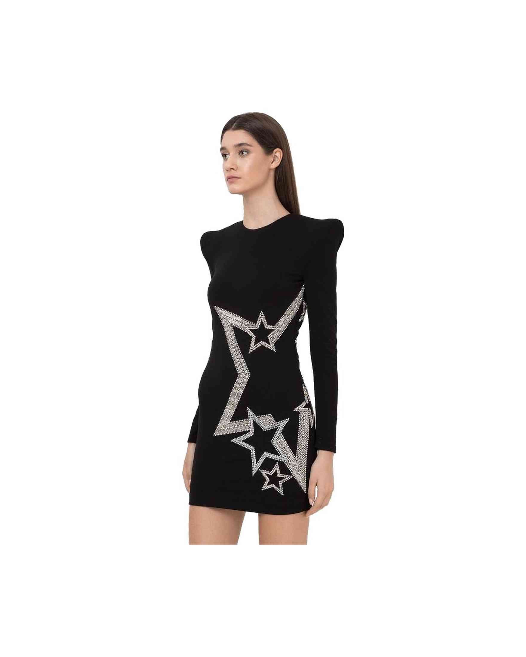 Balmain Black Viscose Dress Glam Steals