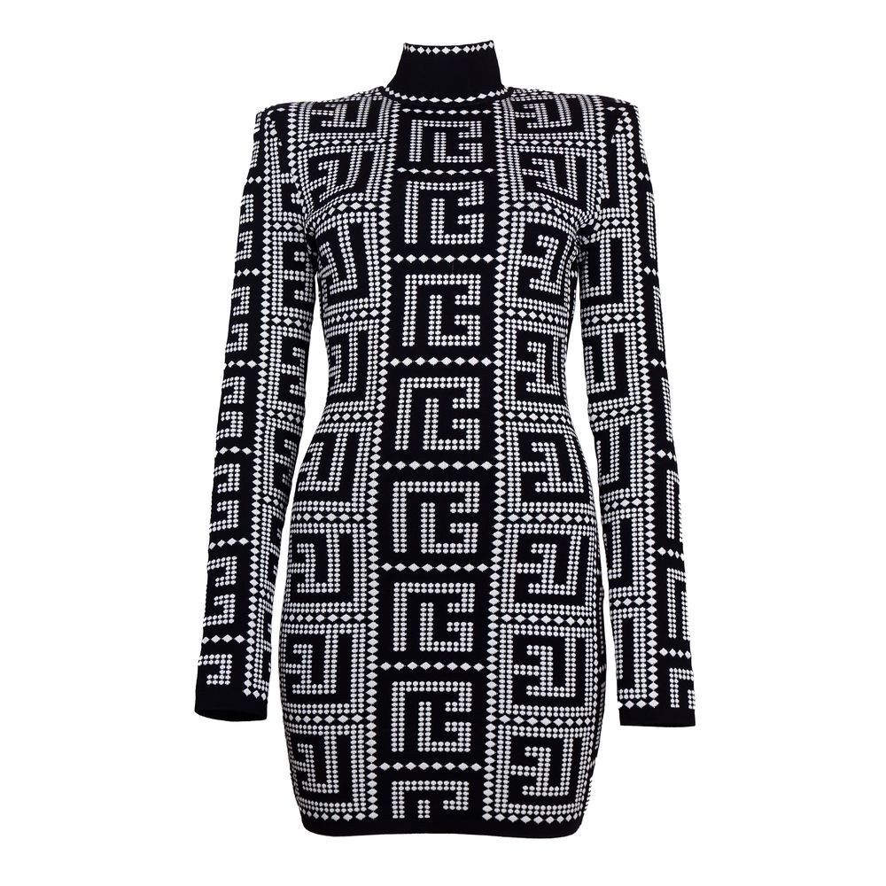 Balmain Black Viscose Dress Glam Steals