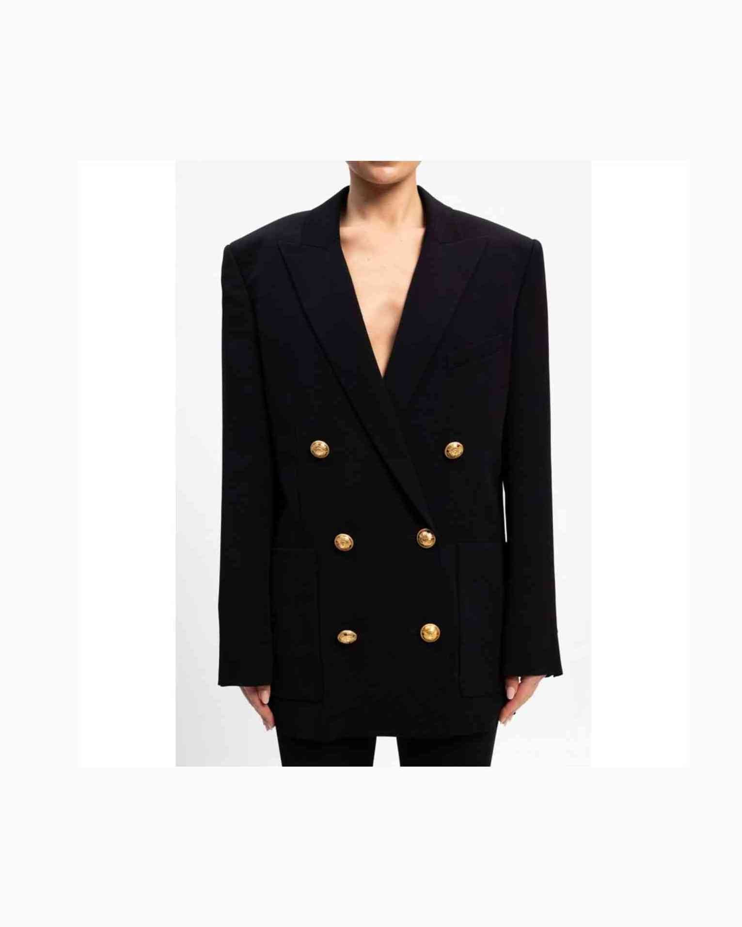 Balmain Black Viscose Suits & Blazer Glam Steals