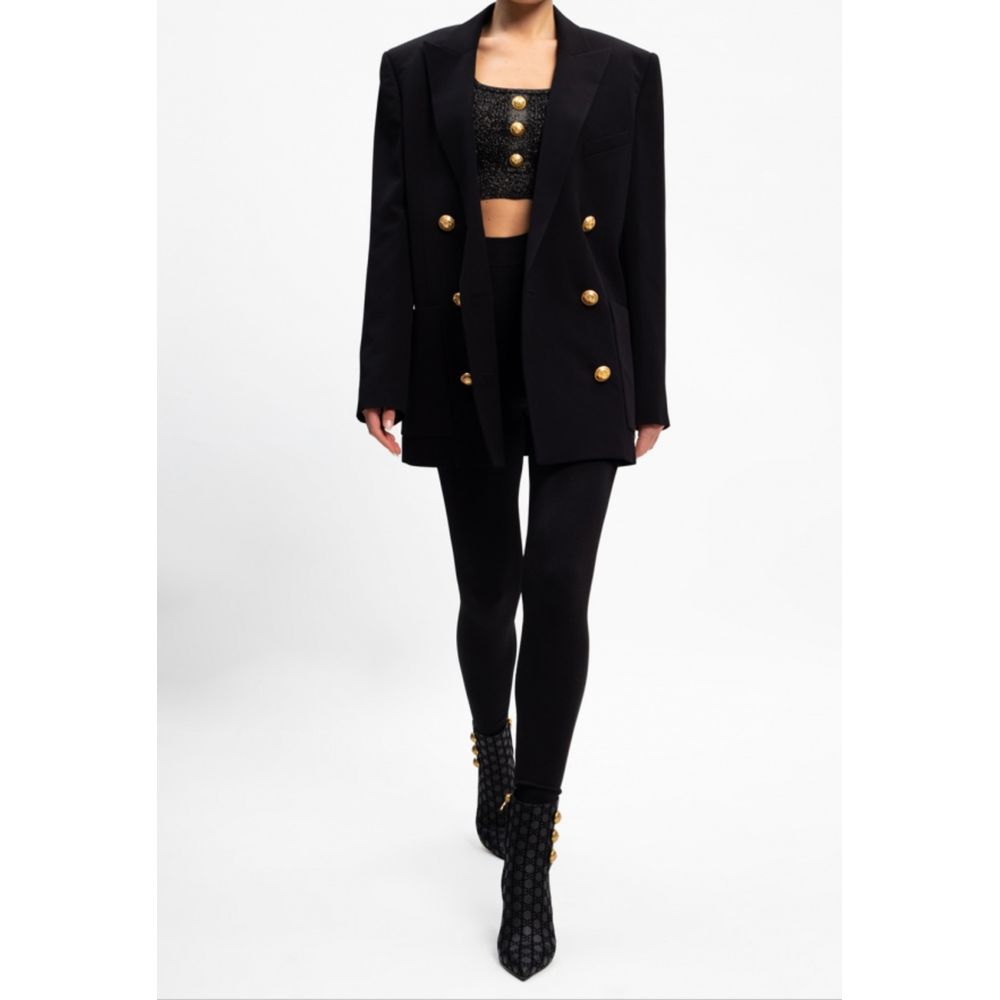 Balmain Black Viscose Suits & Blazer Glam Steals
