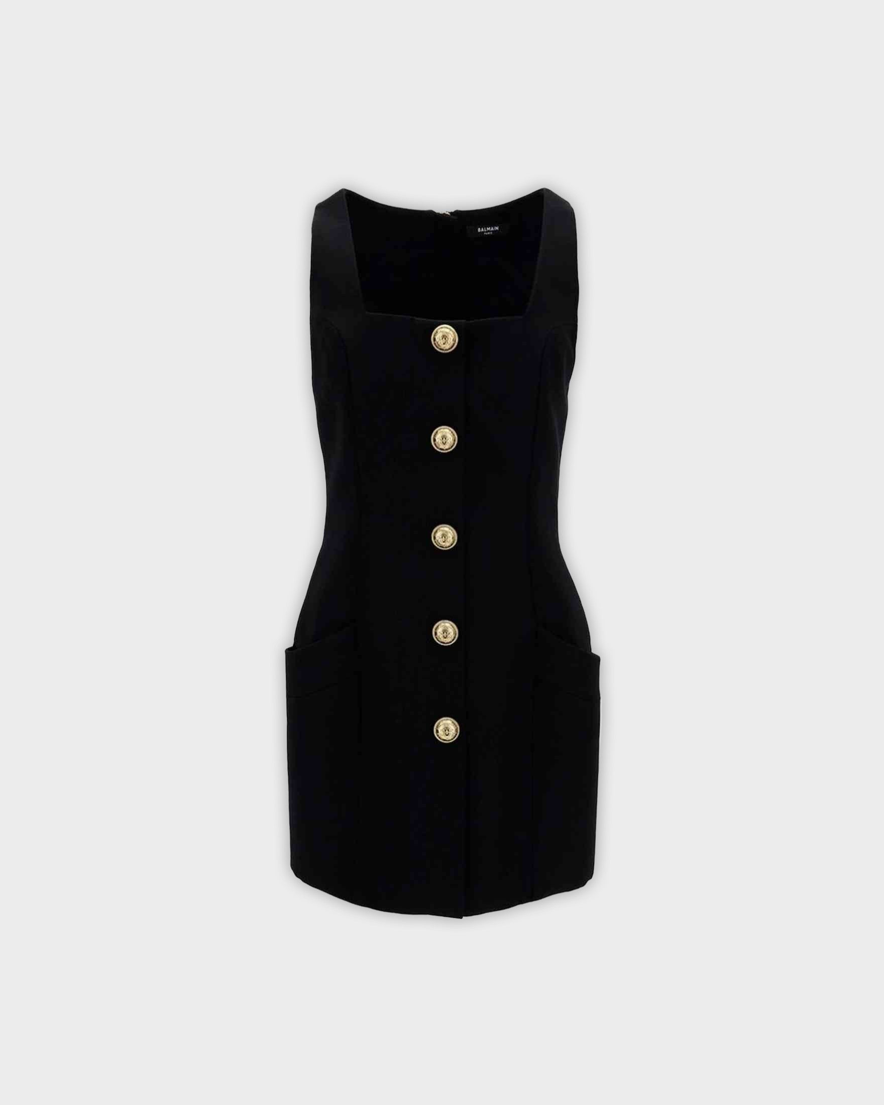 Balmain Black Wool Dress Glam Steals