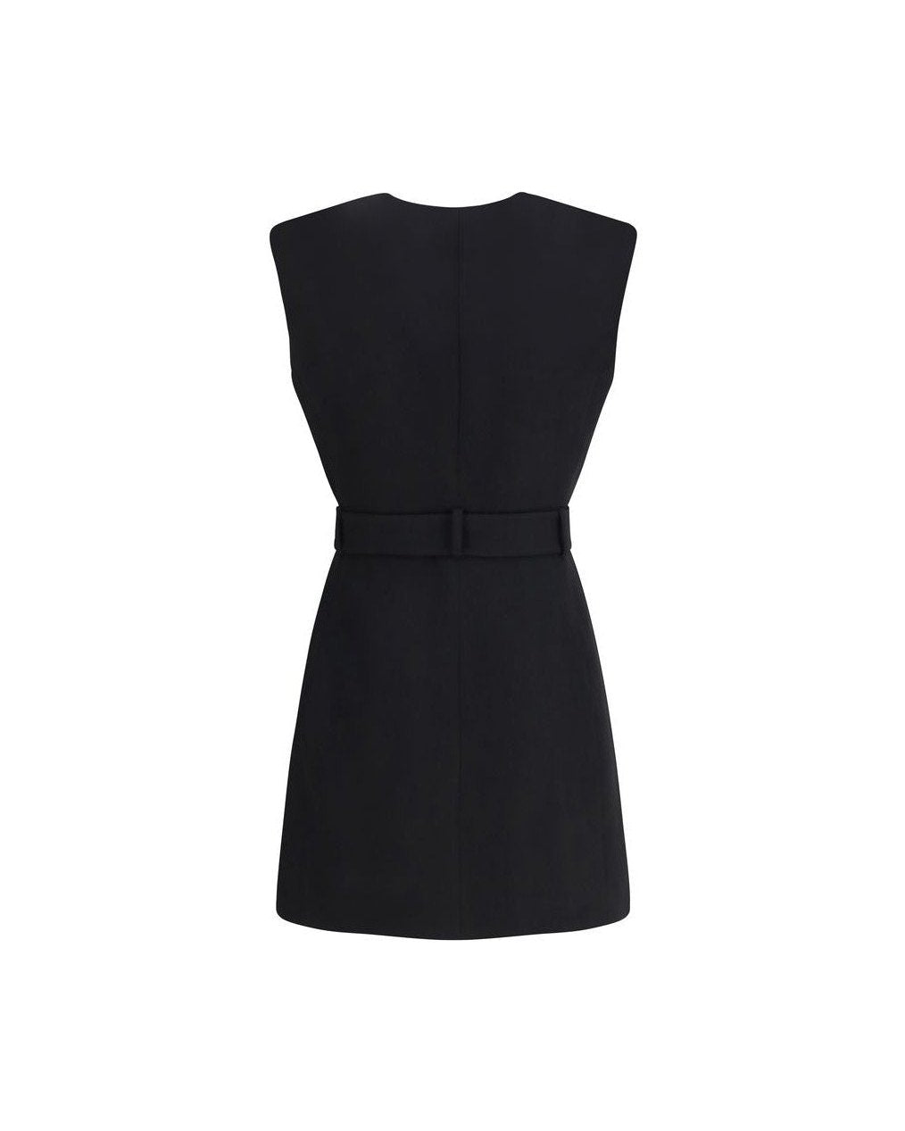 Balmain Black Wool Fleece Casual Dress 