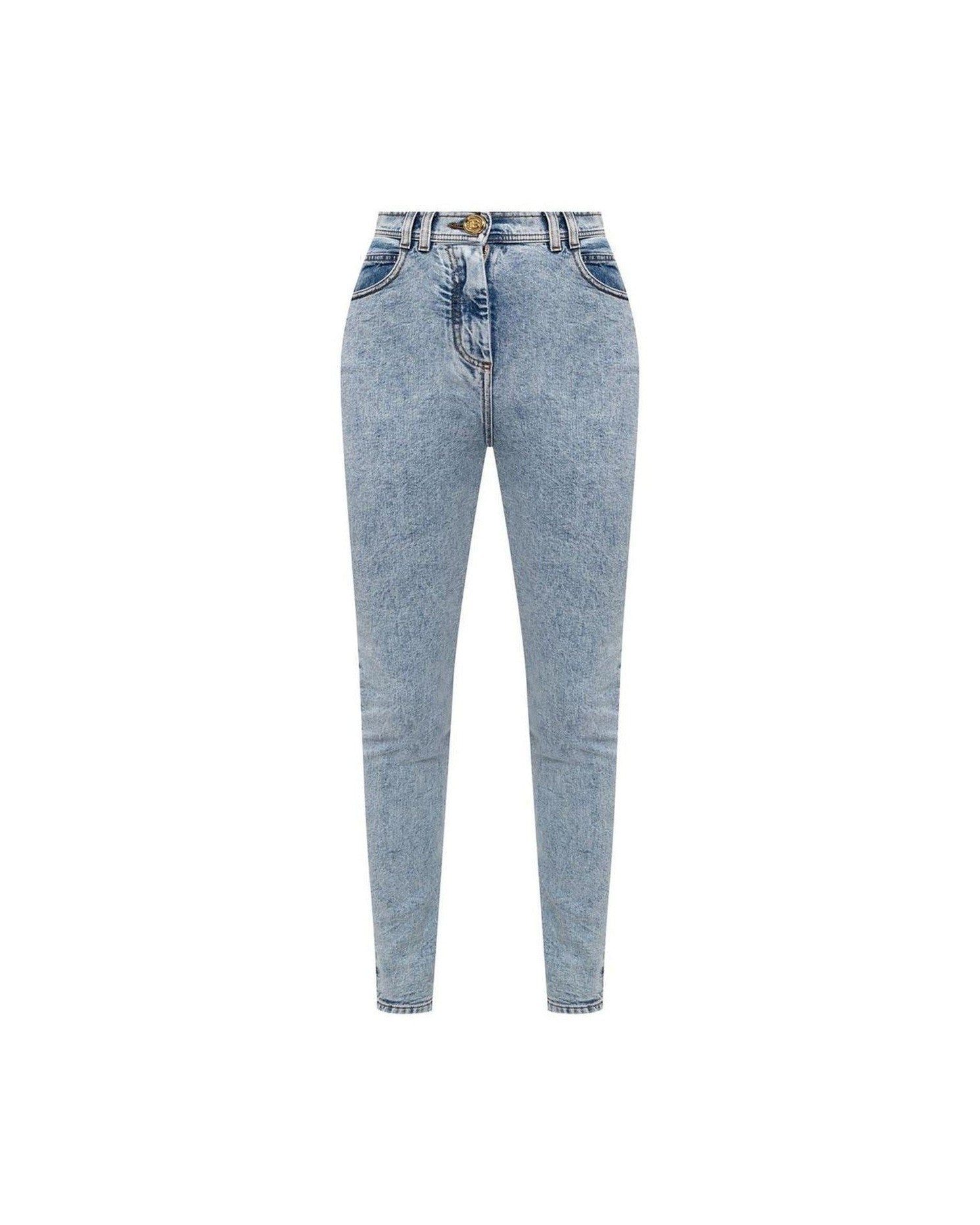 Balmain Blue Cotton Jeans & Pant Glam Steals