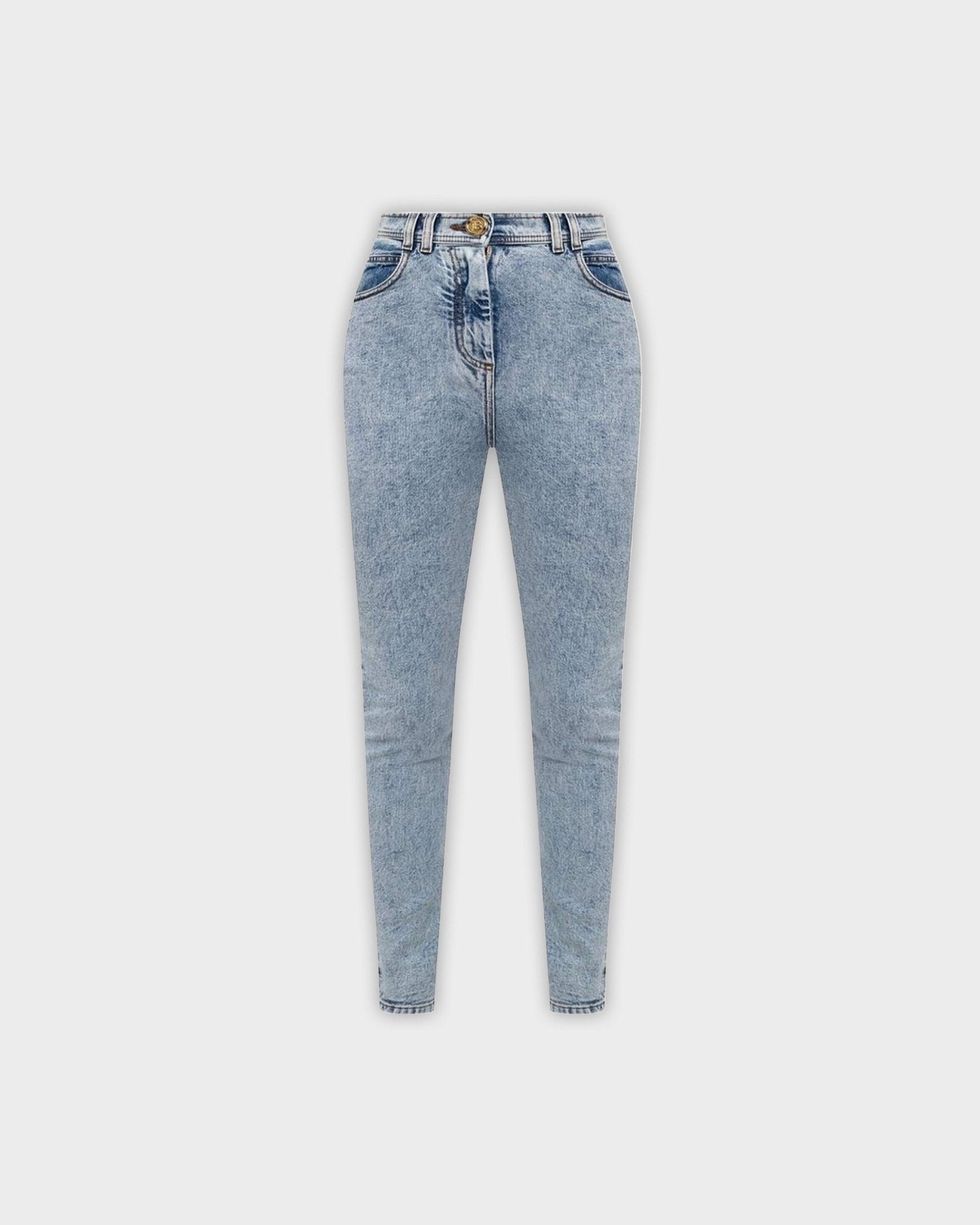 Balmain Blue Cotton Jeans & Pant Glam Steals