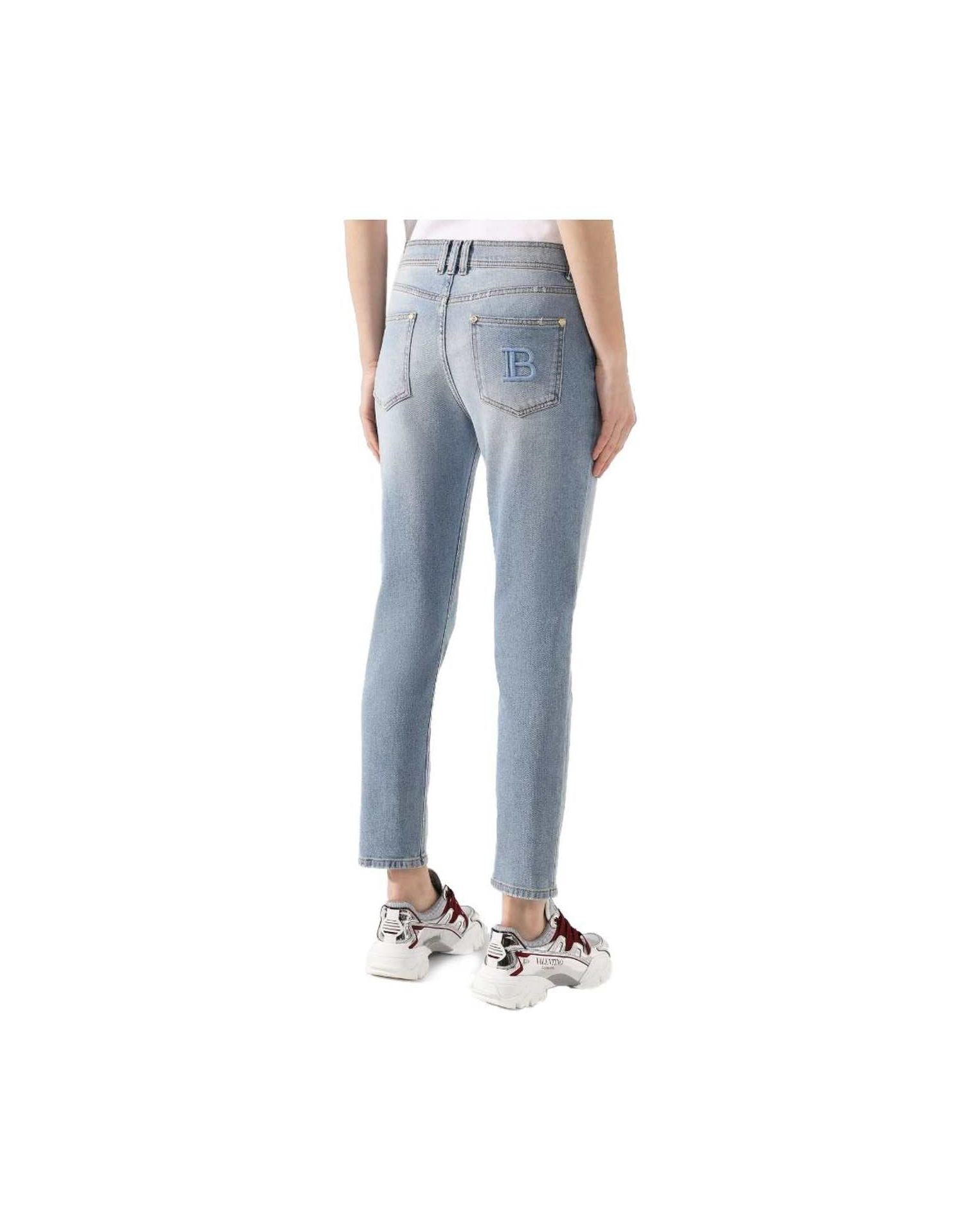 Balmain Blue Cotton Jeans & Pant Glam Steals