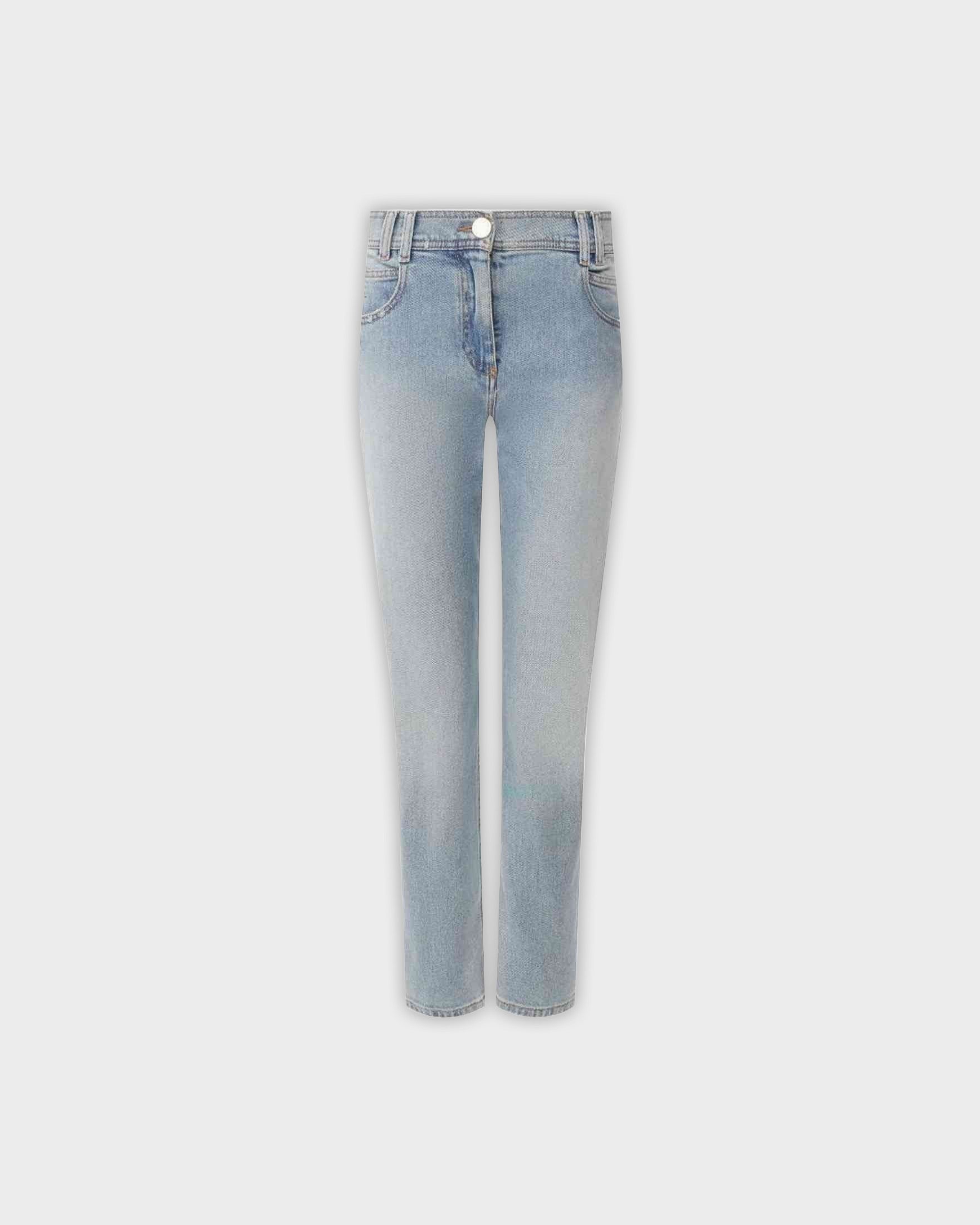 Balmain Blue Cotton Jeans & Pant Glam Steals