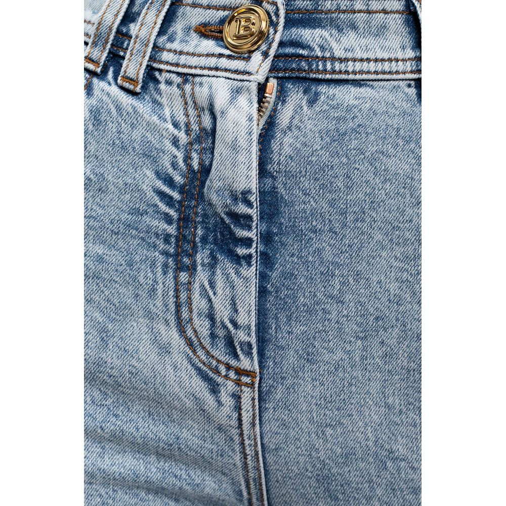 Balmain Blue Cotton Jeans & Pant Glam Steals