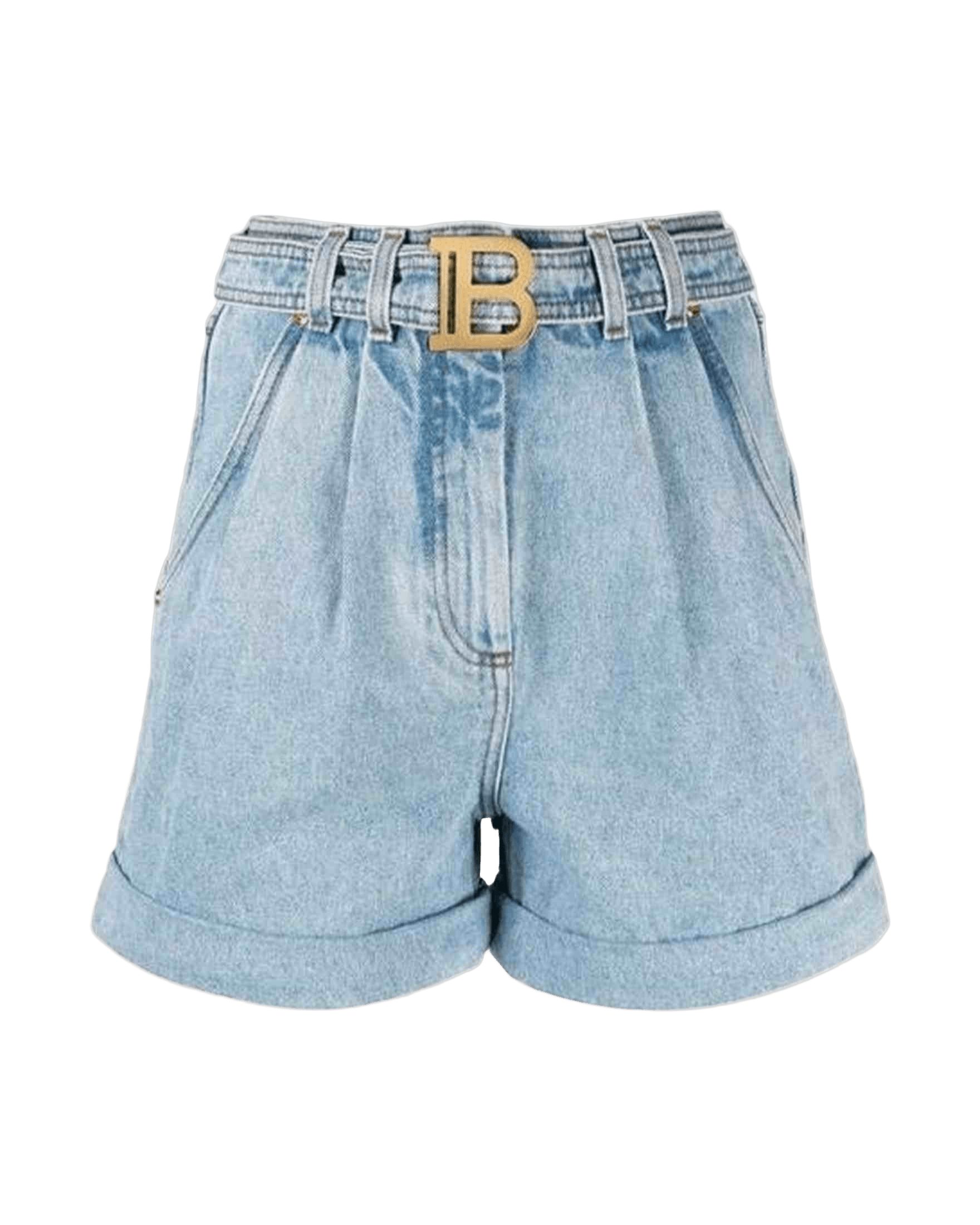 Balmain Blue Cotton Short Glam Steals