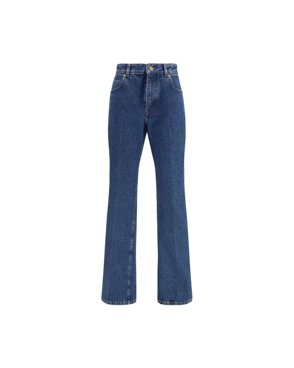 Balmain Blue Cotton Straight Leg Jeans Jeans