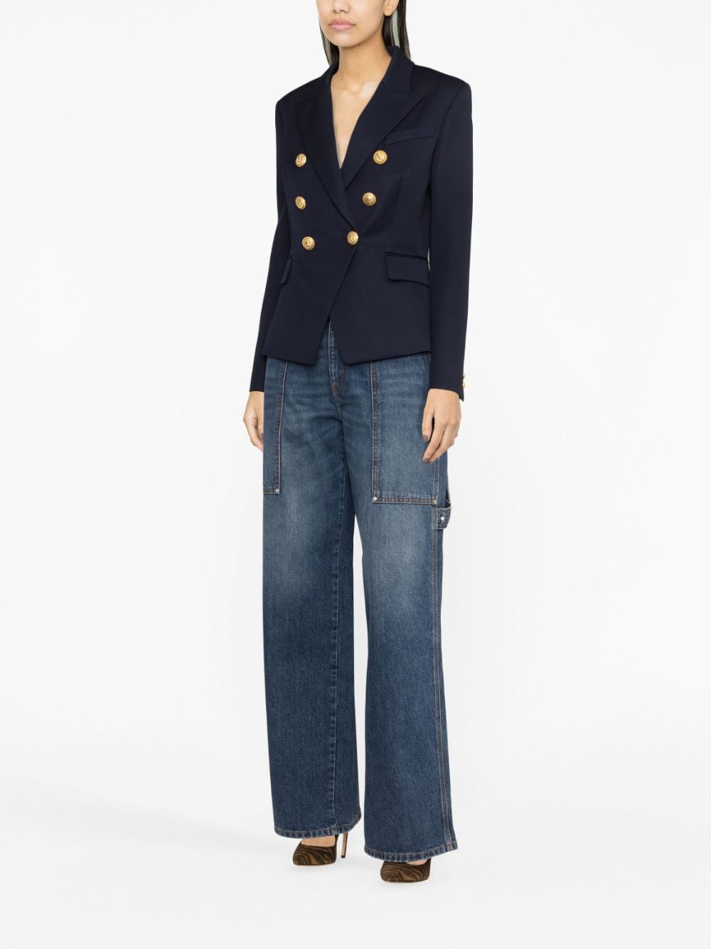 Balmain Blue Jacket Glam Steals