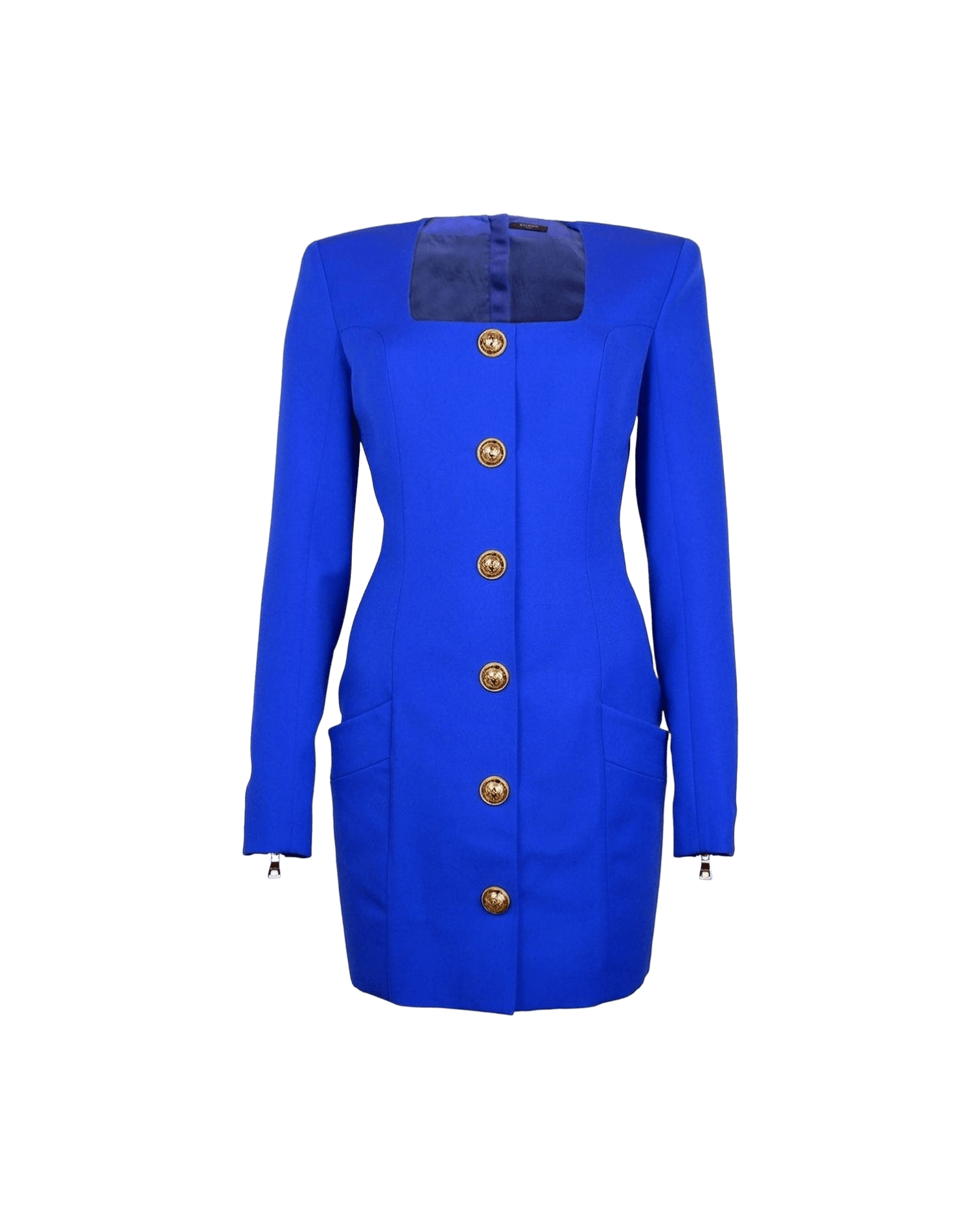 Balmain Blue Wool Dress