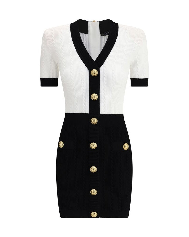 Balmain Braided Pattern Midi Dress Glam Steals