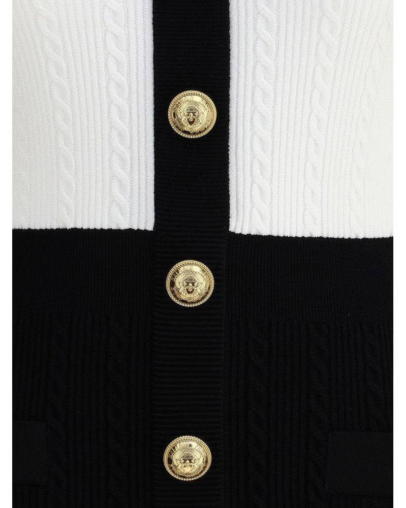 Balmain Braided Pattern Midi Dress Glam Steals