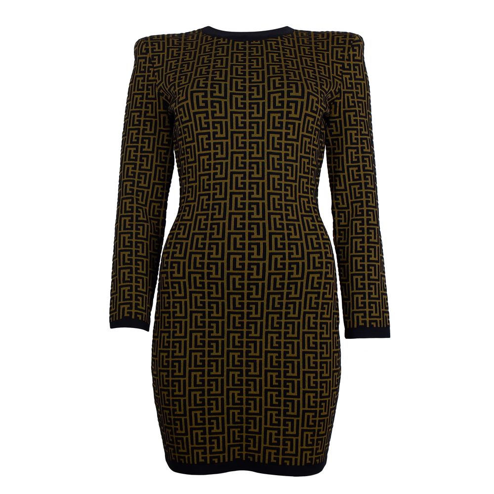 Balmain Brown Wool Dress Glam Steals