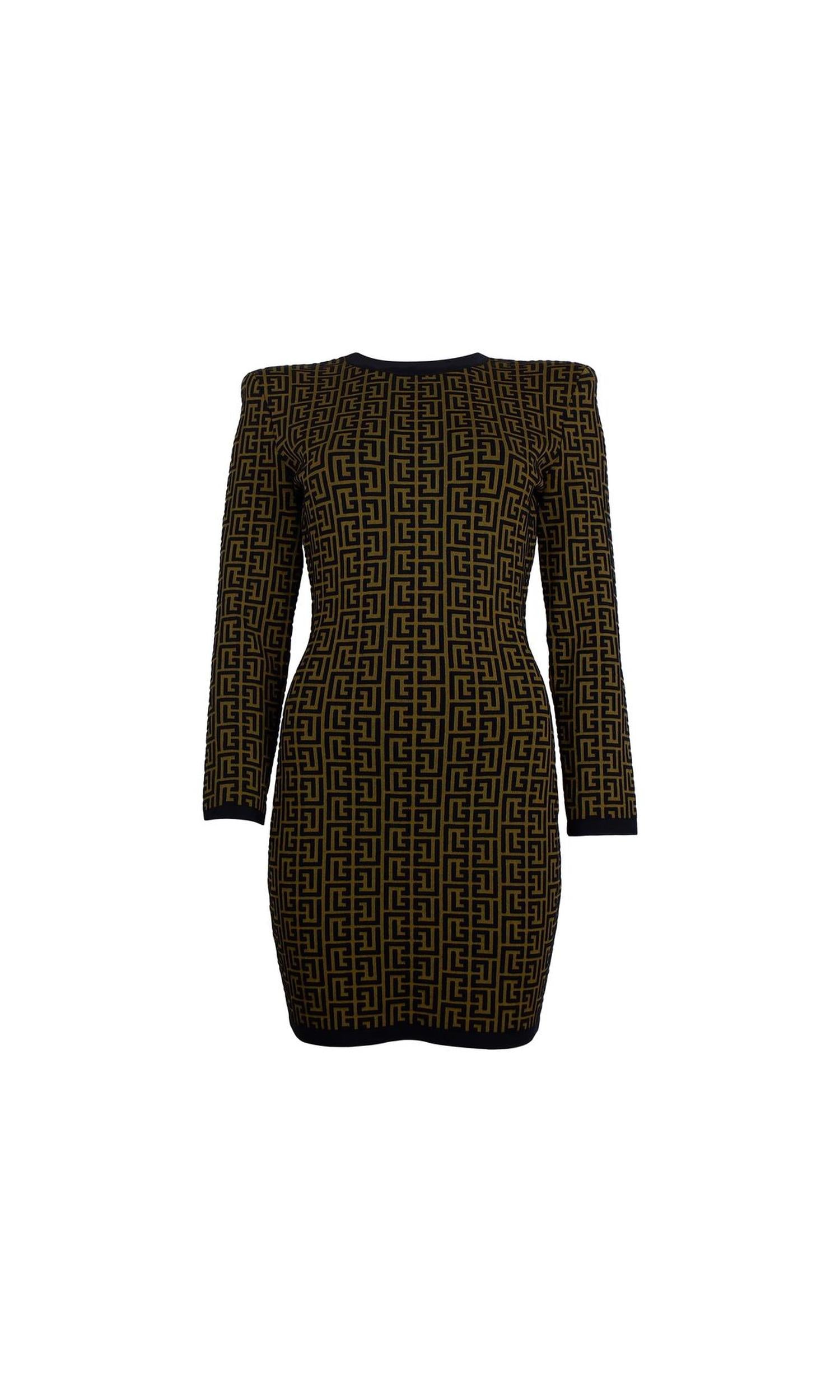 Balmain Brown Wool Dress Glam Steals
