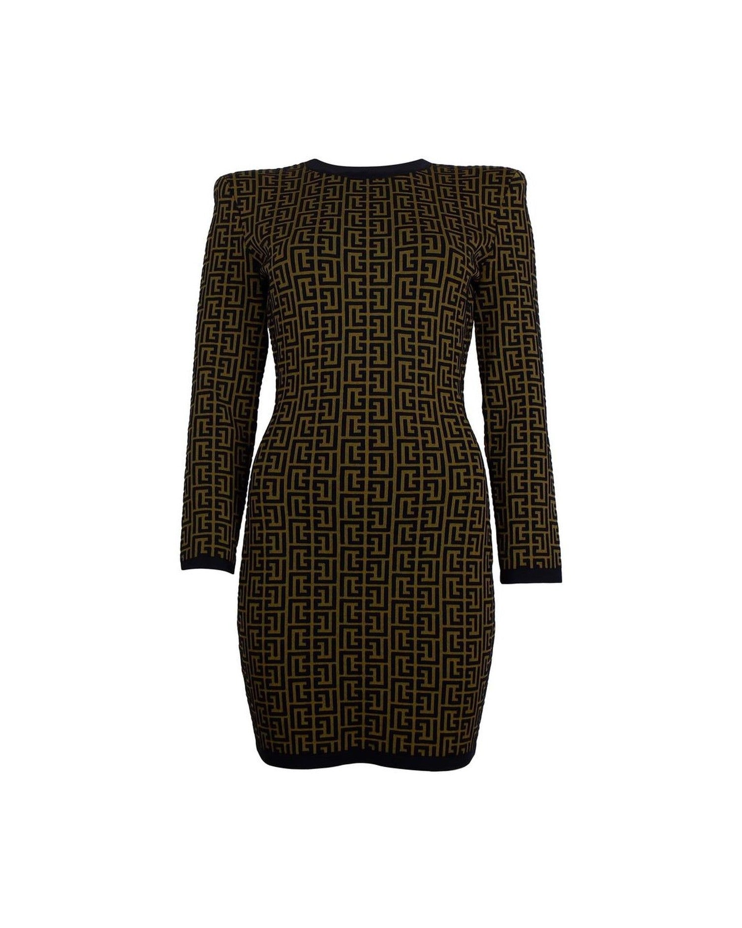 Balmain Brown Wool Dress Glam Steals