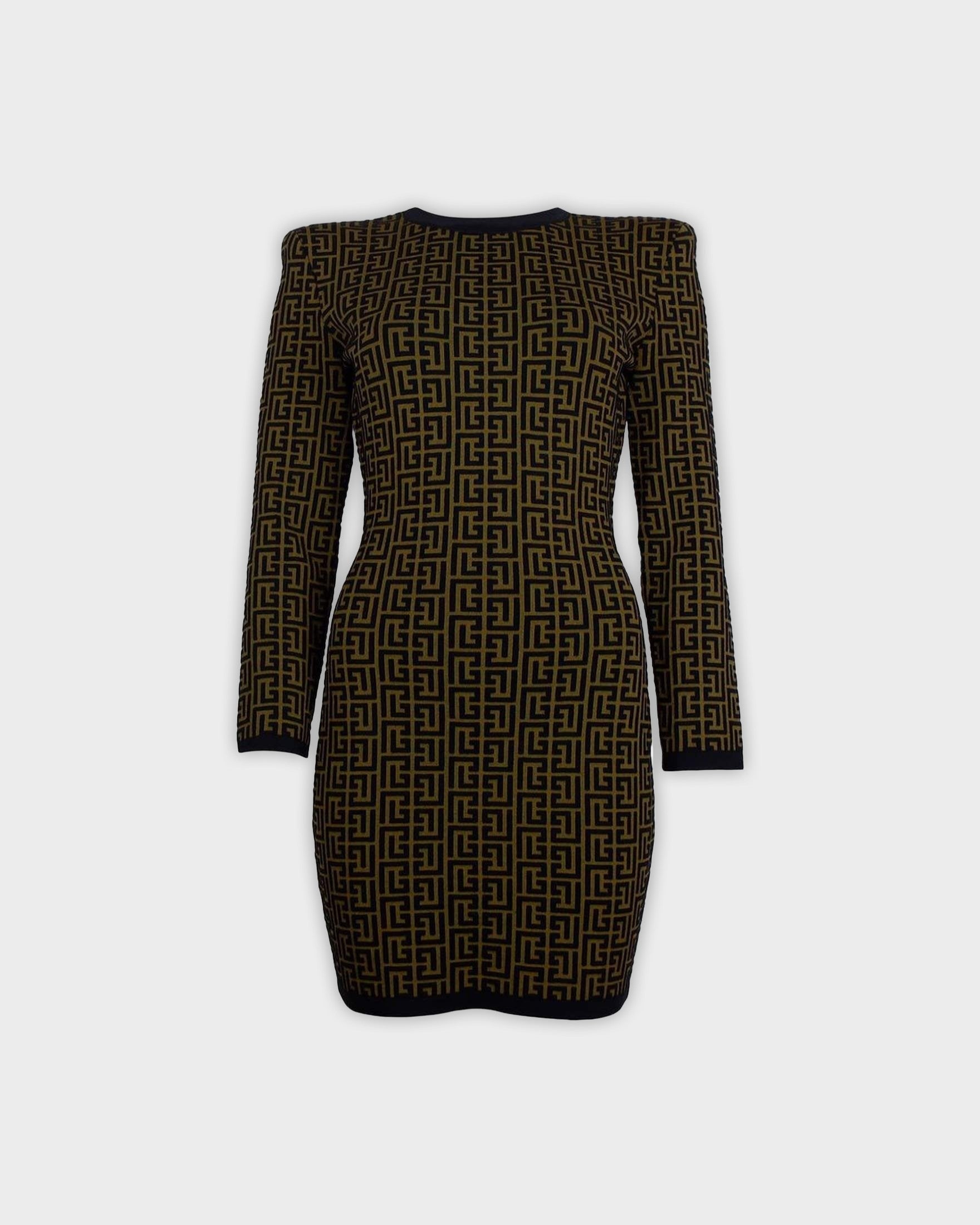 Balmain Brown Wool Dress Glam Steals