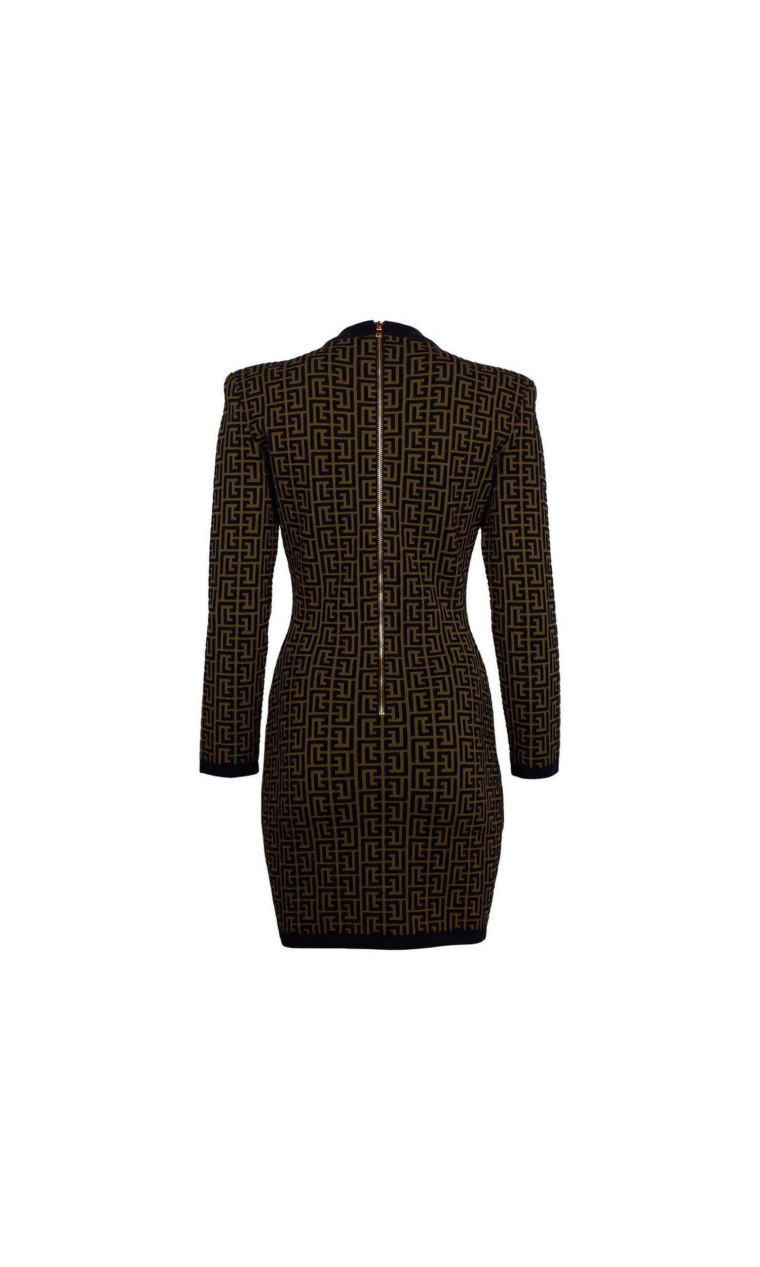 Balmain Brown Wool Dress Glam Steals