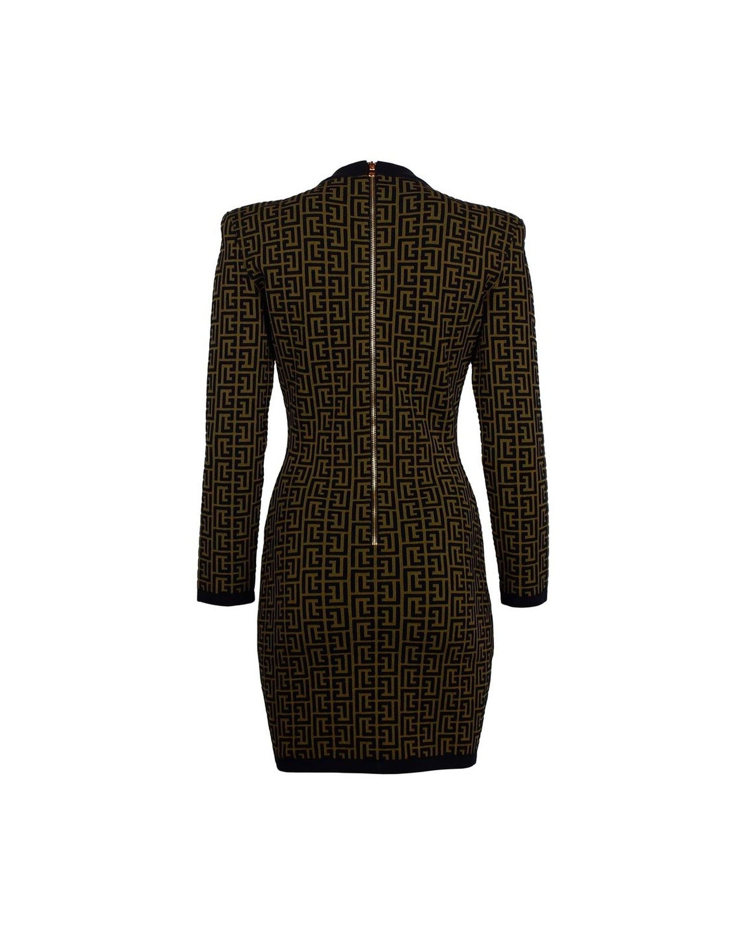 Balmain Brown Wool Dress Glam Steals
