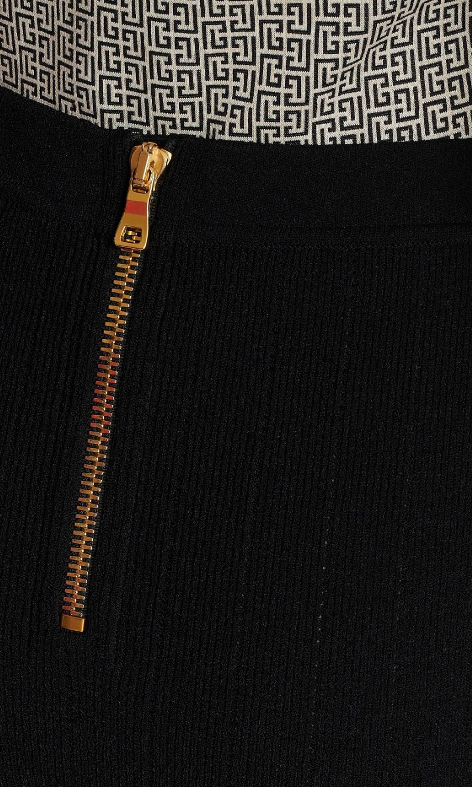 Balmain Button Detail Knitted Miniskirt Glam Steals