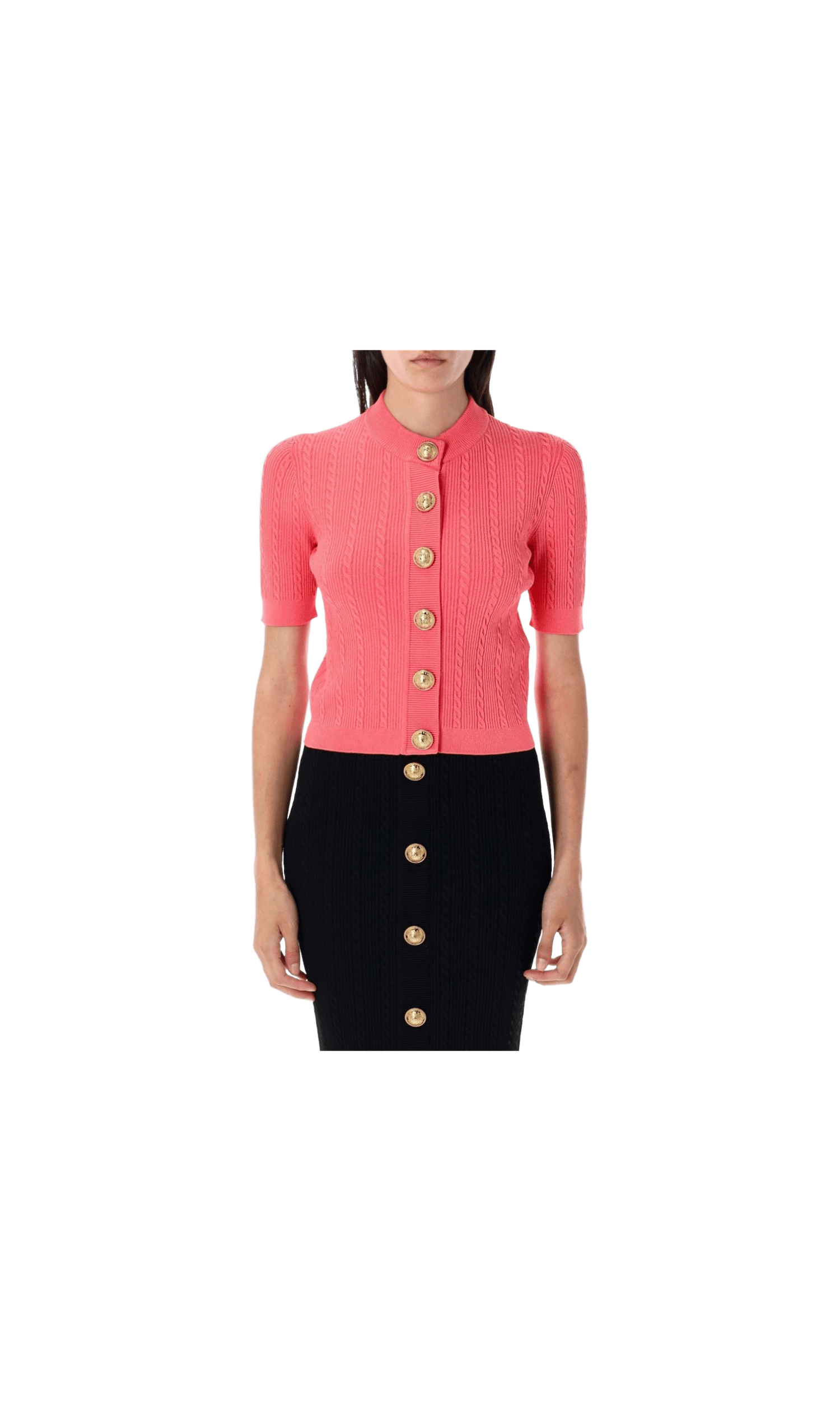Balmain Cable Knit Buttoned Cardigan Glam Steals