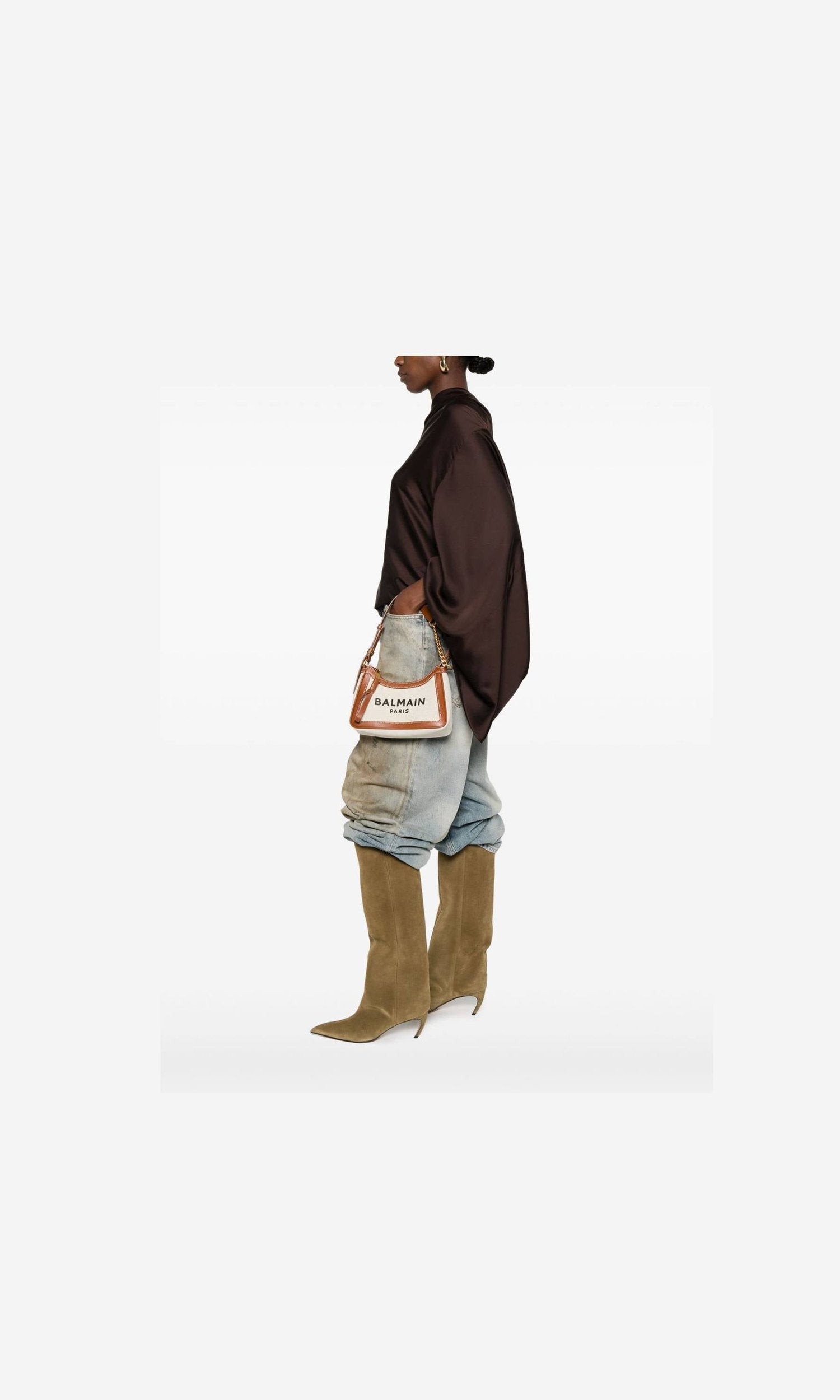 Balmain Canvas B Army Shoulder Bag Glam Steals
