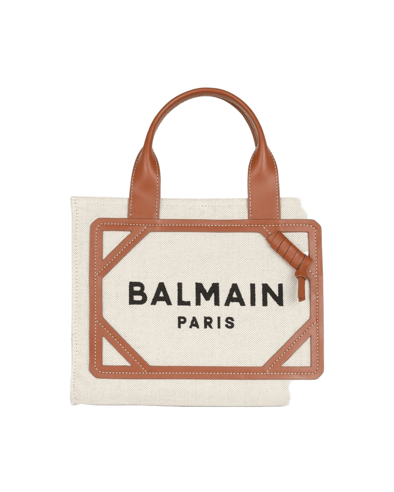 Balmain Canvas B Army Small Tote Glam Steals