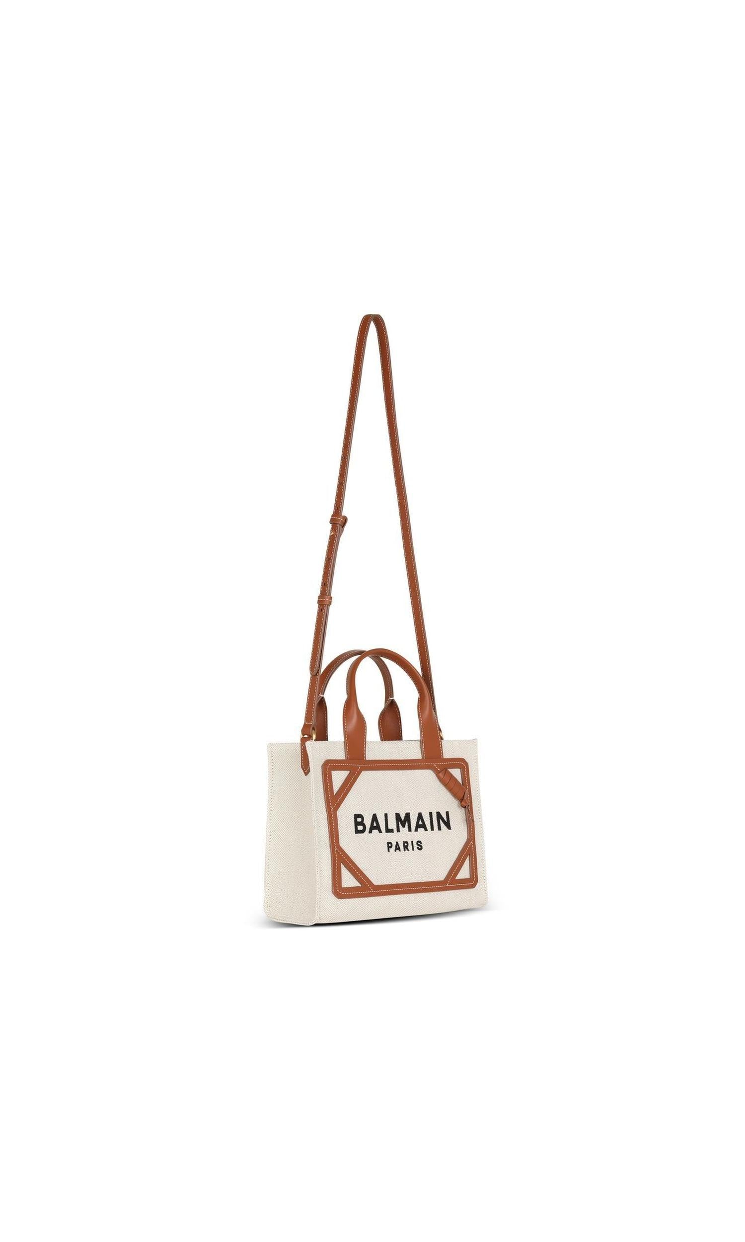 Balmain Canvas B Army Small Tote Glam Steals