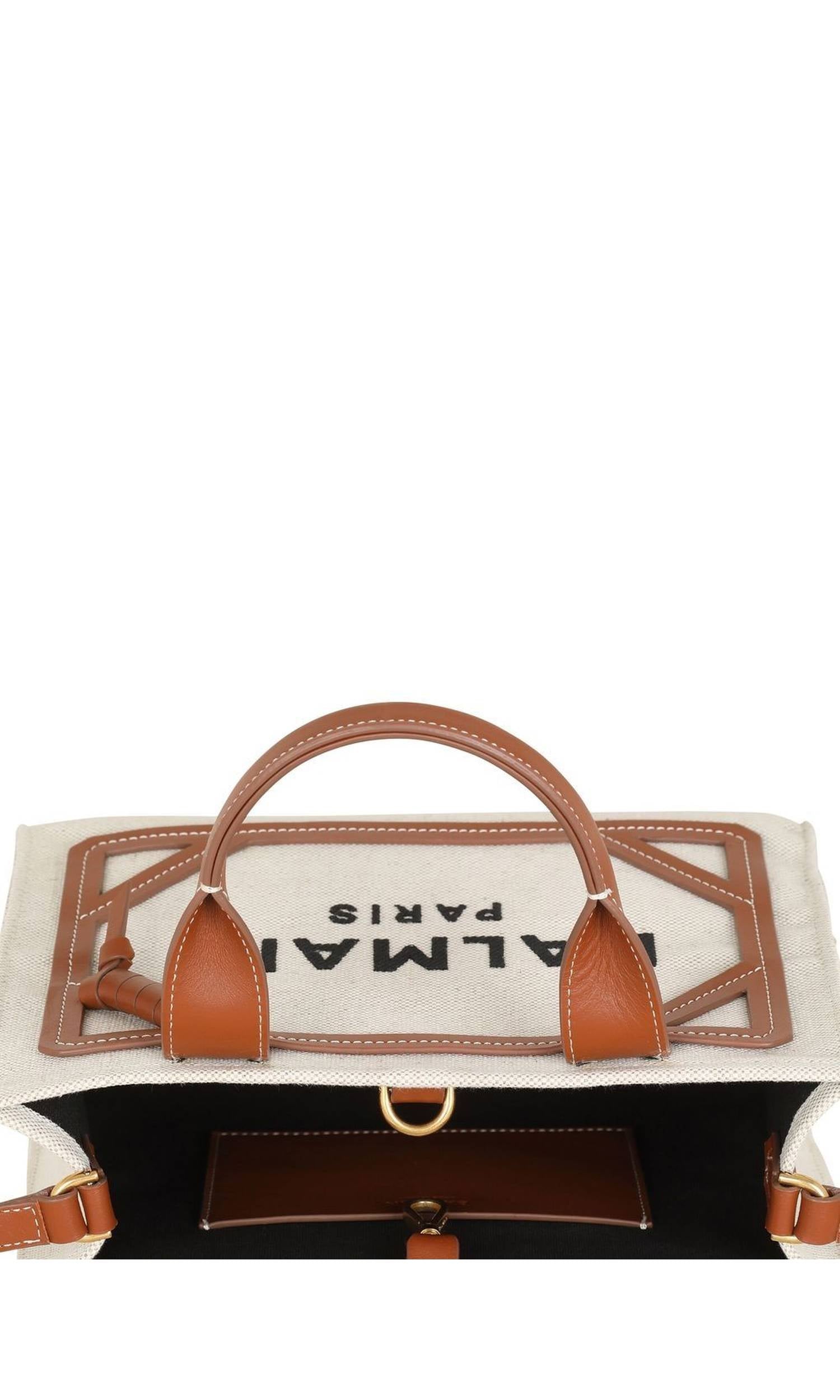 Balmain Canvas B Army Small Tote Glam Steals