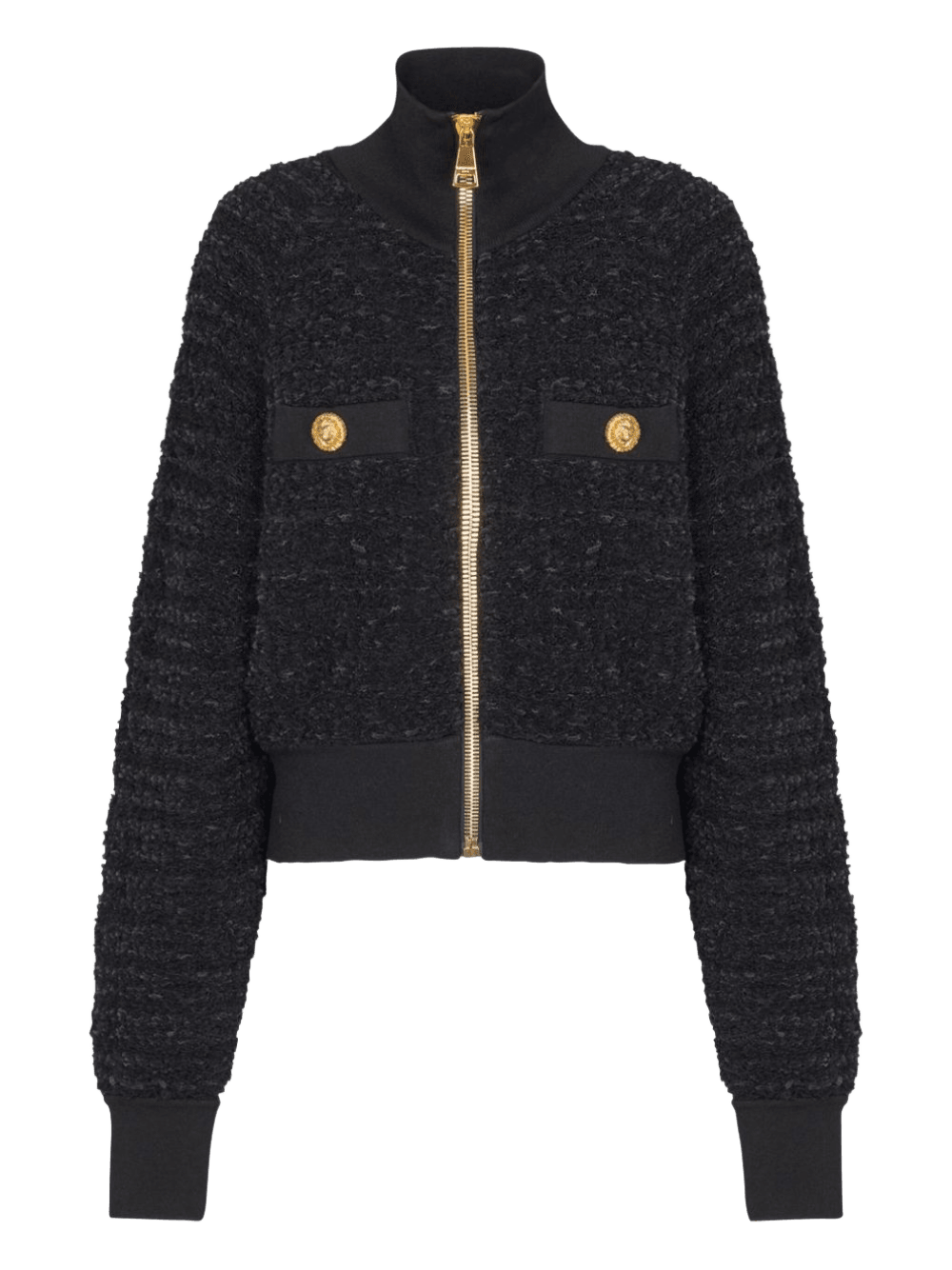 Balmain Coats Black