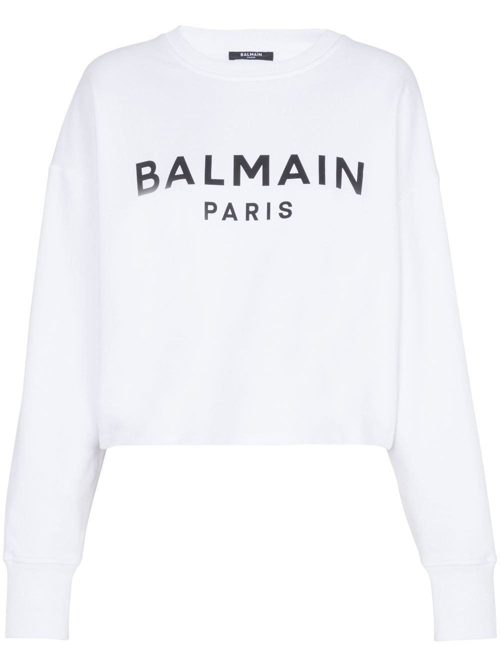 Balmain Cotton Logo Print Sweat-shirt Glam Steals