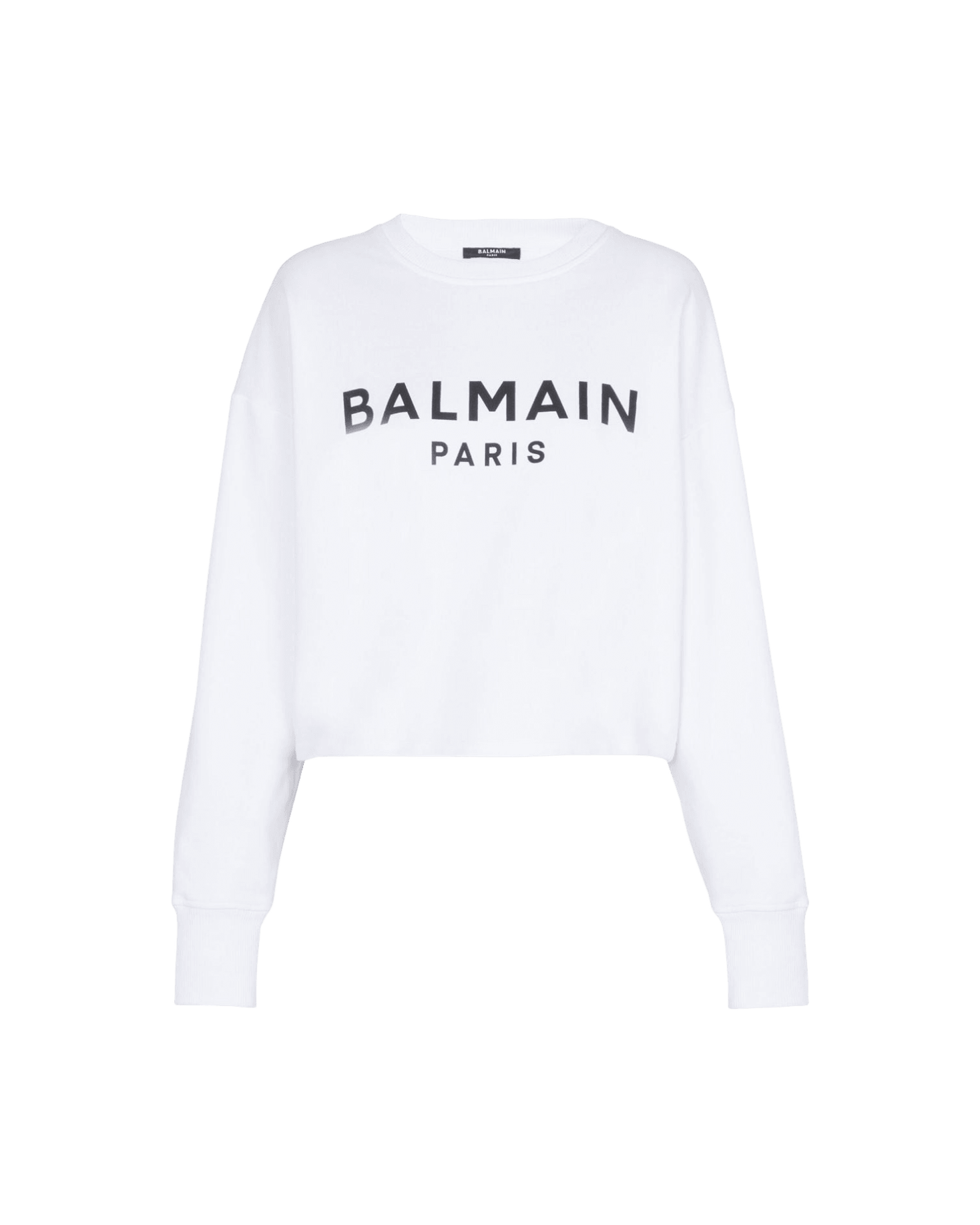 Balmain Cotton Logo Print Sweat-Shirt Glam Steals