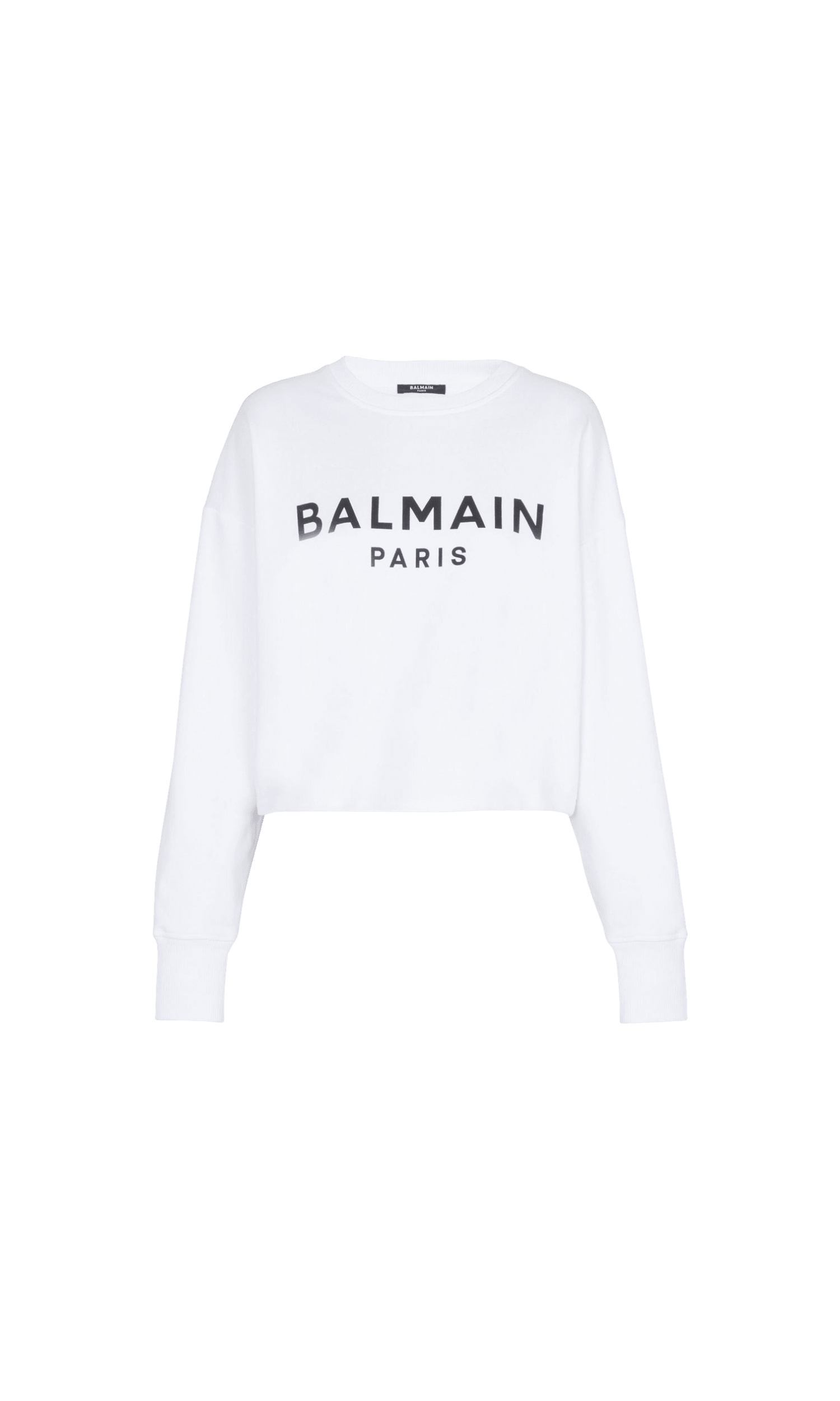 Balmain Cotton Logo Print Sweat-shirt Glam Steals