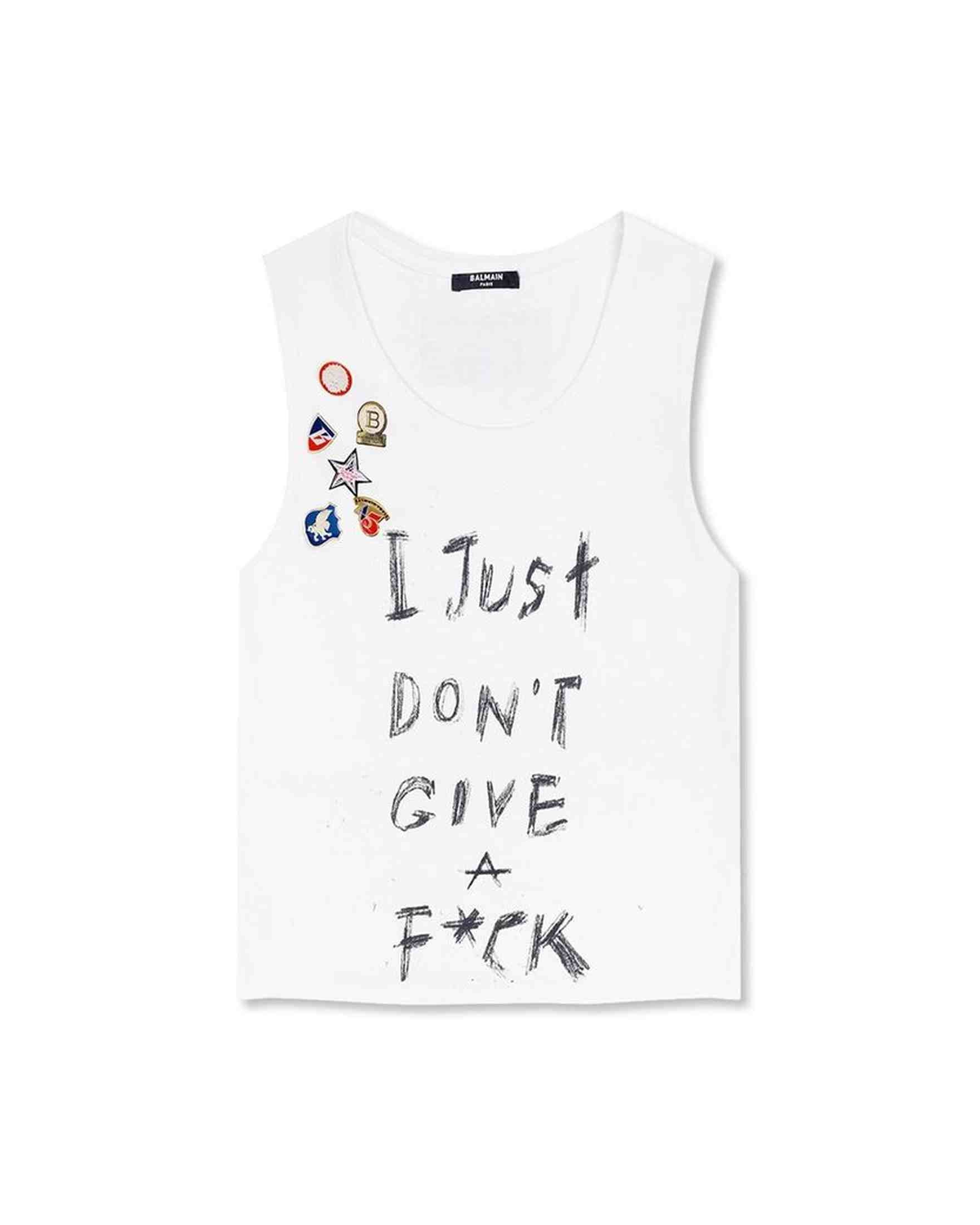 Balmain Cotton Printed Cropped T-Shirt Glam Steals