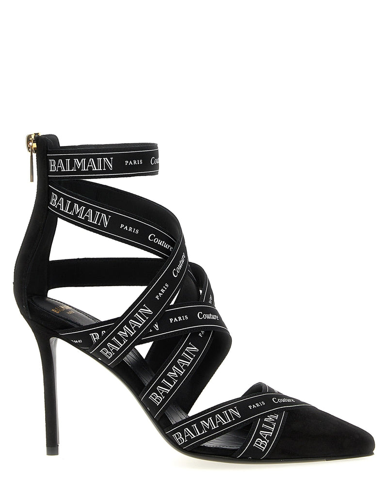 Balmain Couture Ribbon Print Pumps Glam Steals