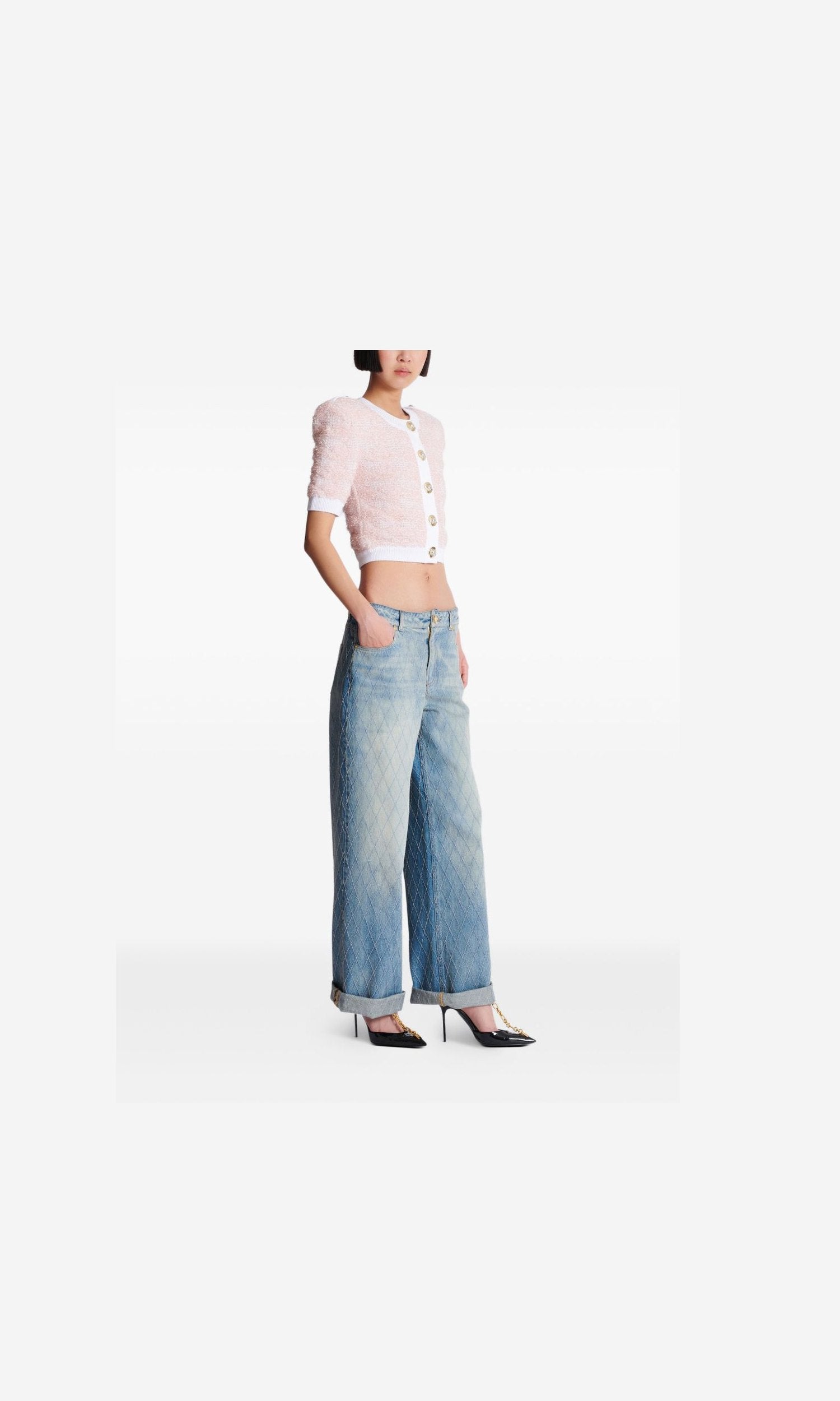 Balmain Cropped Cardigan Glam Steals