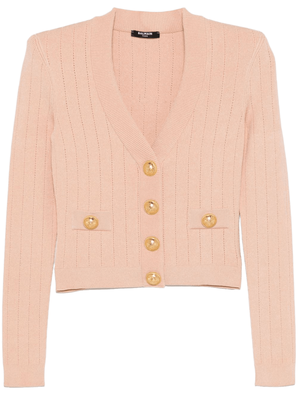 Balmain Cropped Knit Cardigan