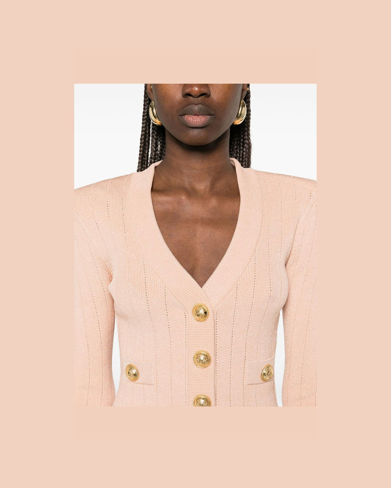Balmain Cropped Knit Cardigan Glam Steals