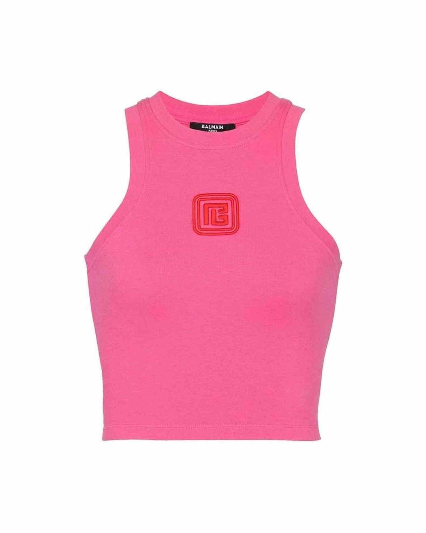 Balmain Cropped Tank Top Glam Steals