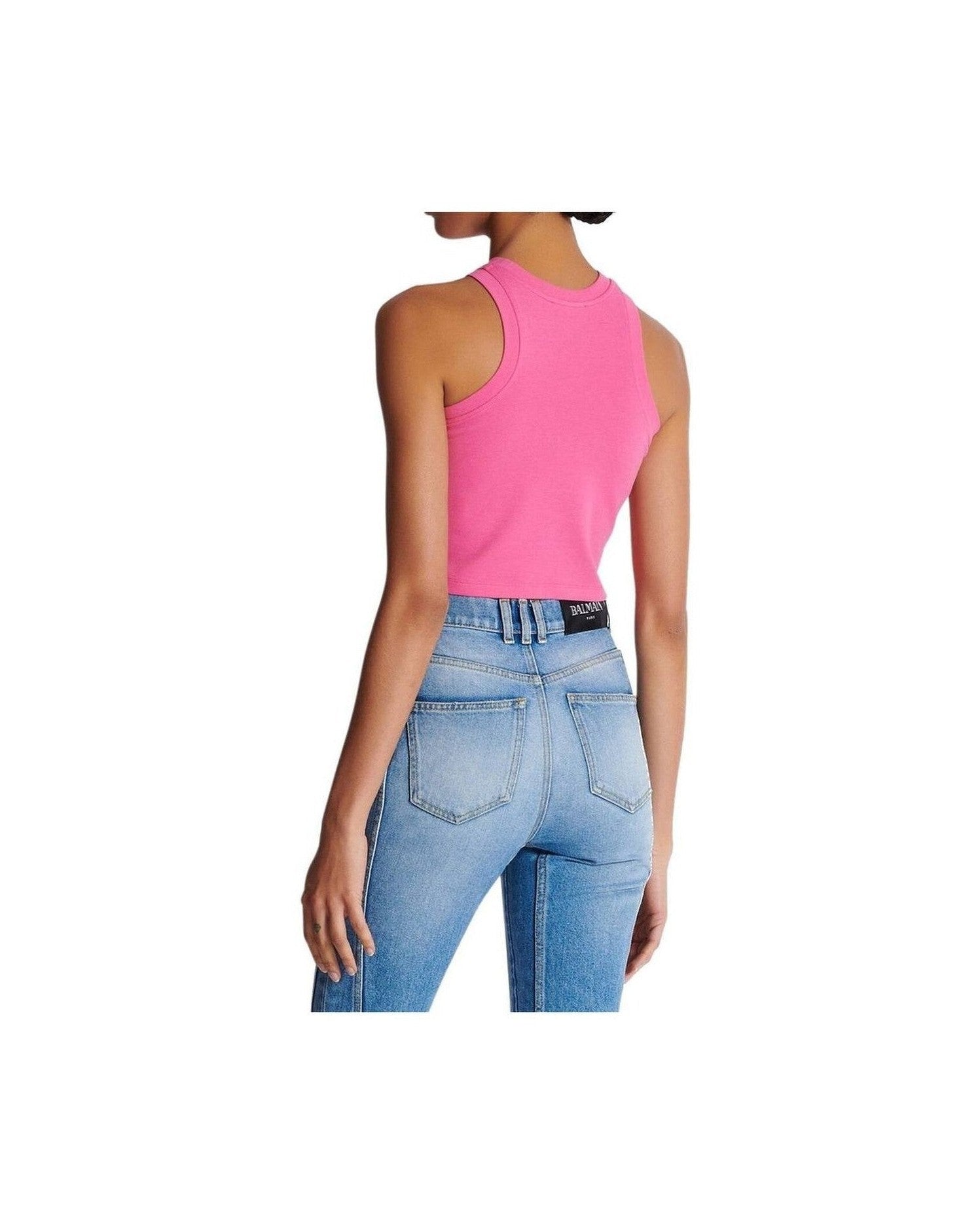 Balmain Cropped Tank Top Glam Steals