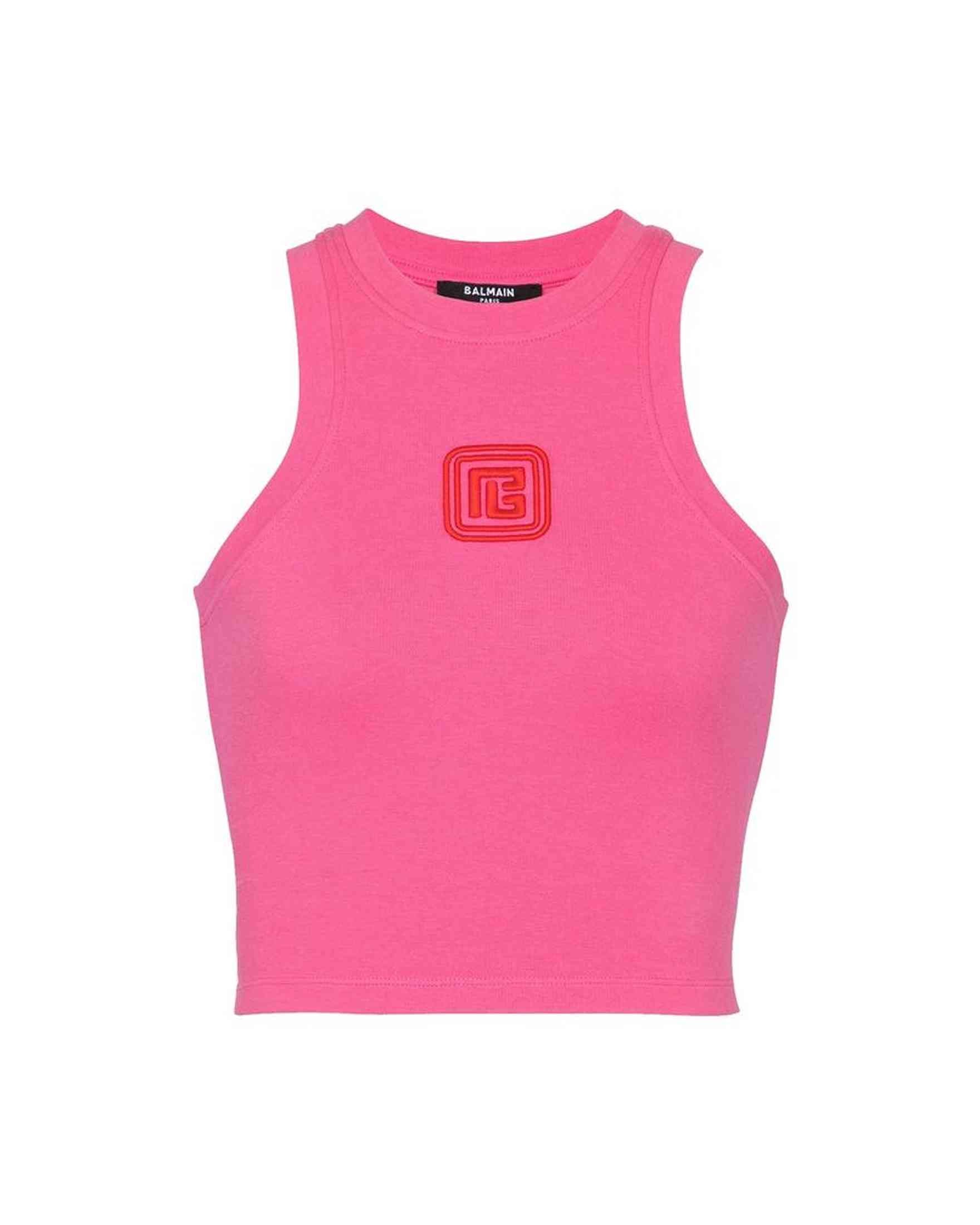 Balmain Cropped Tank Top Glam Steals