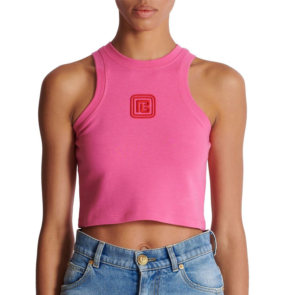 Balmain Cropped Tank Top Glam Steals
